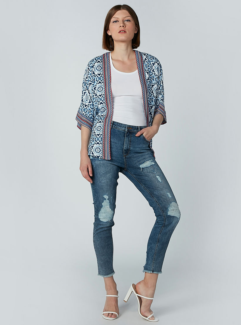 Lee Cooper Distressed Jeans with Pocket Detail and Frayed Grazers-women-clothing-bottoms-jeans-image-2