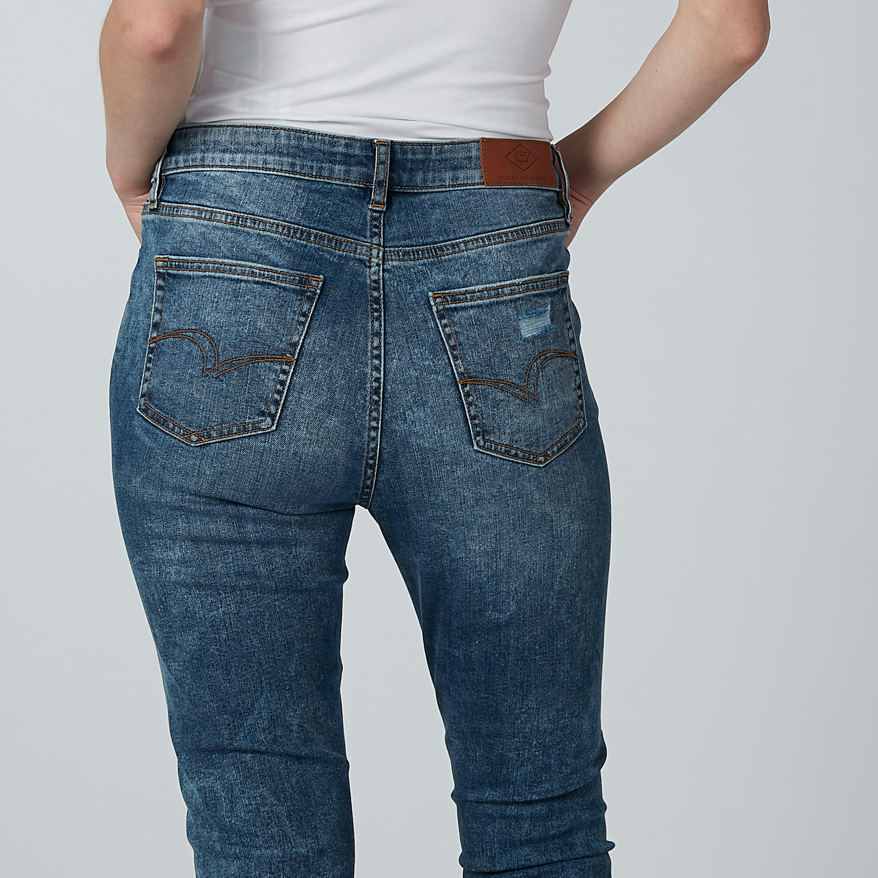 Lee Cooper Distressed Jeans with Pocket Detail and Frayed Grazers-women-clothing-bottoms-jeans-image-6