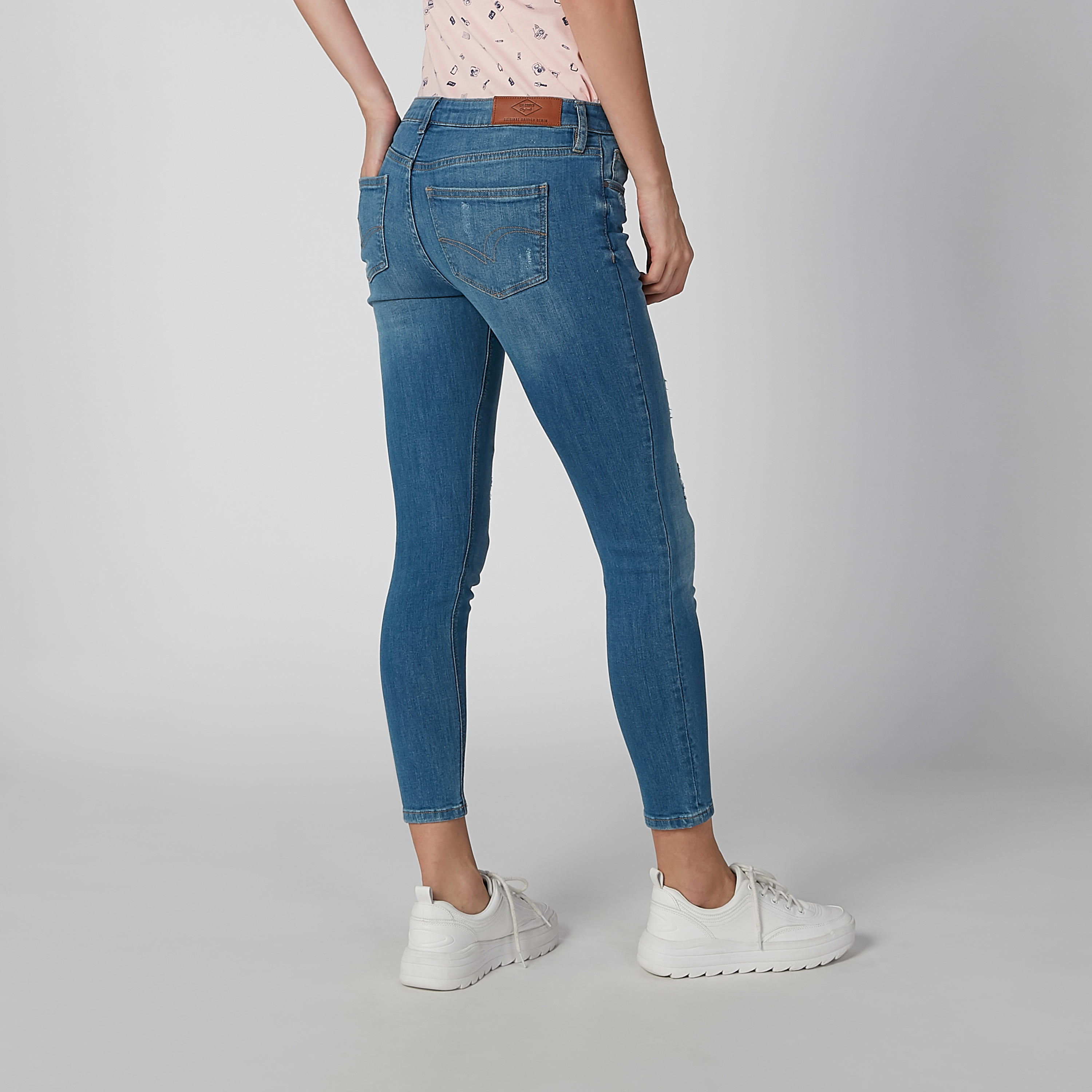 بنطال جينز ممزّق بجيوب وحلقات للحزام من لي كوبر-women-clothing-bottoms-jeans-image-3