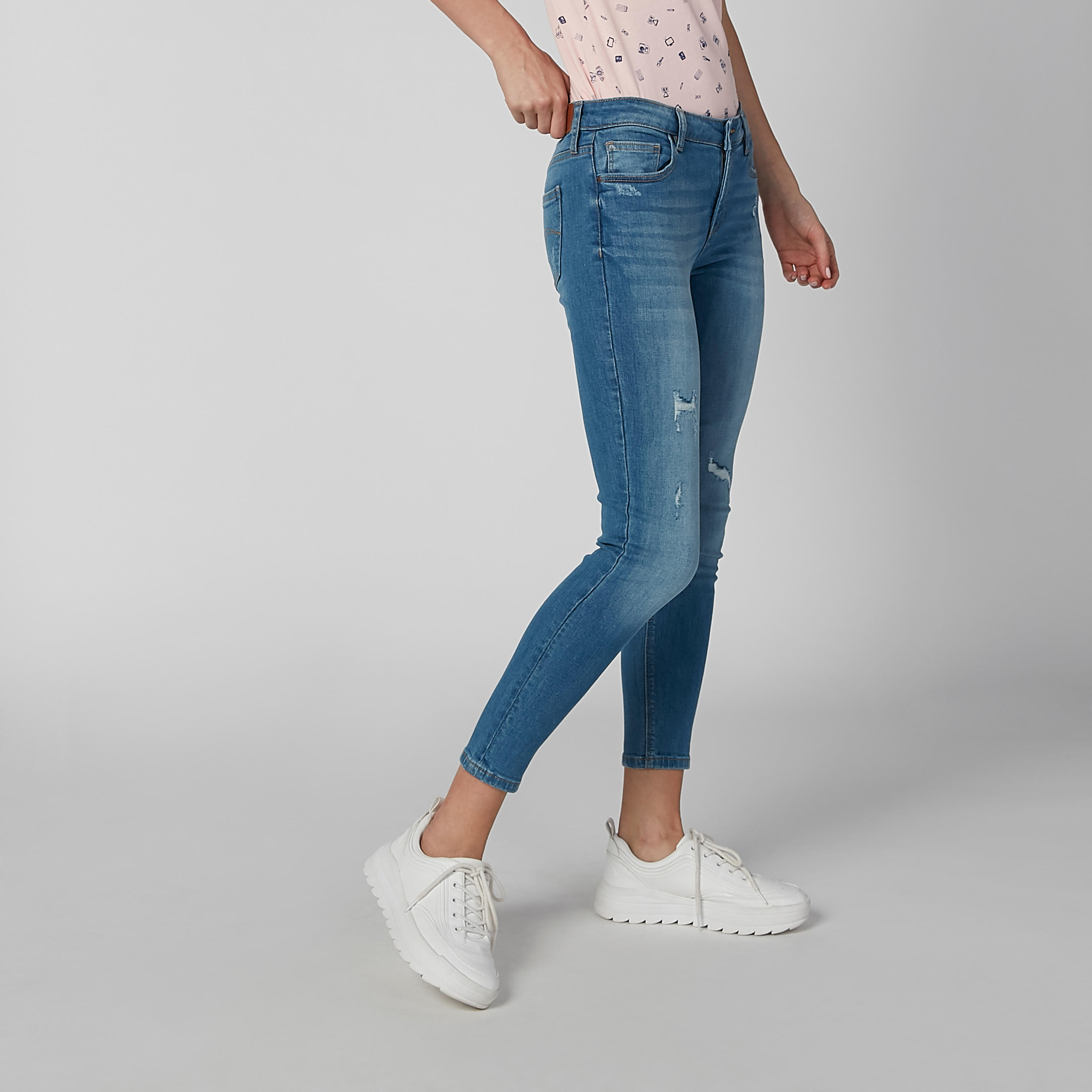 بنطال جينز ممزّق بجيوب وحلقات للحزام من لي كوبر-women-clothing-bottoms-jeans-image-5