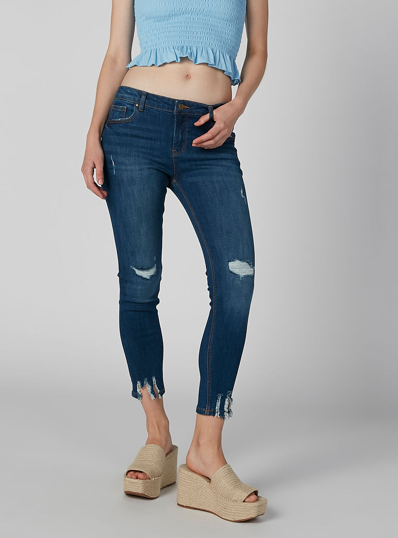 بنطال جينز مضلّع بجيوب من لي كوبر-women-clothing-bottoms-jeans-image-1