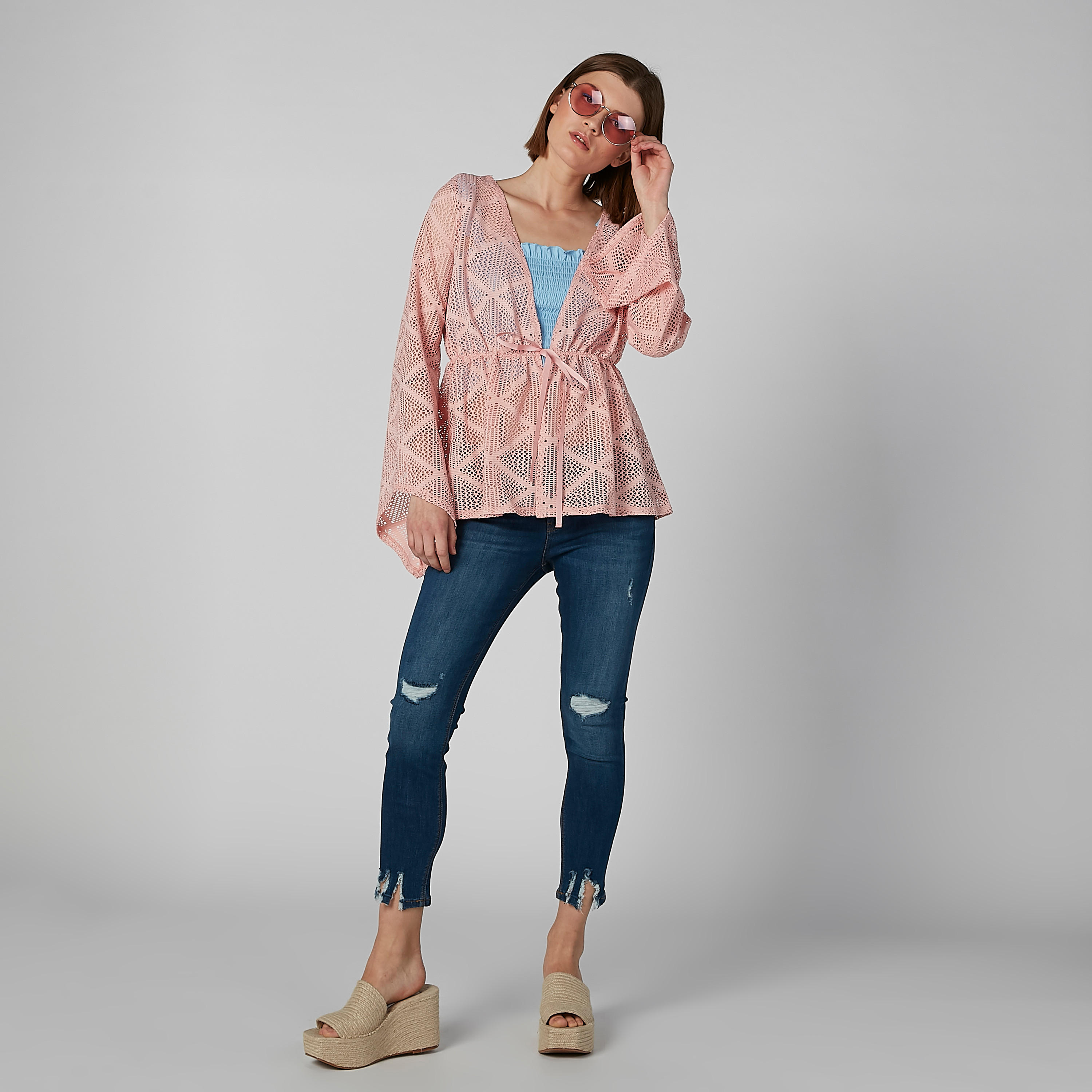 بنطال جينز مضلّع بجيوب من لي كوبر-women-clothing-bottoms-jeans-image-2