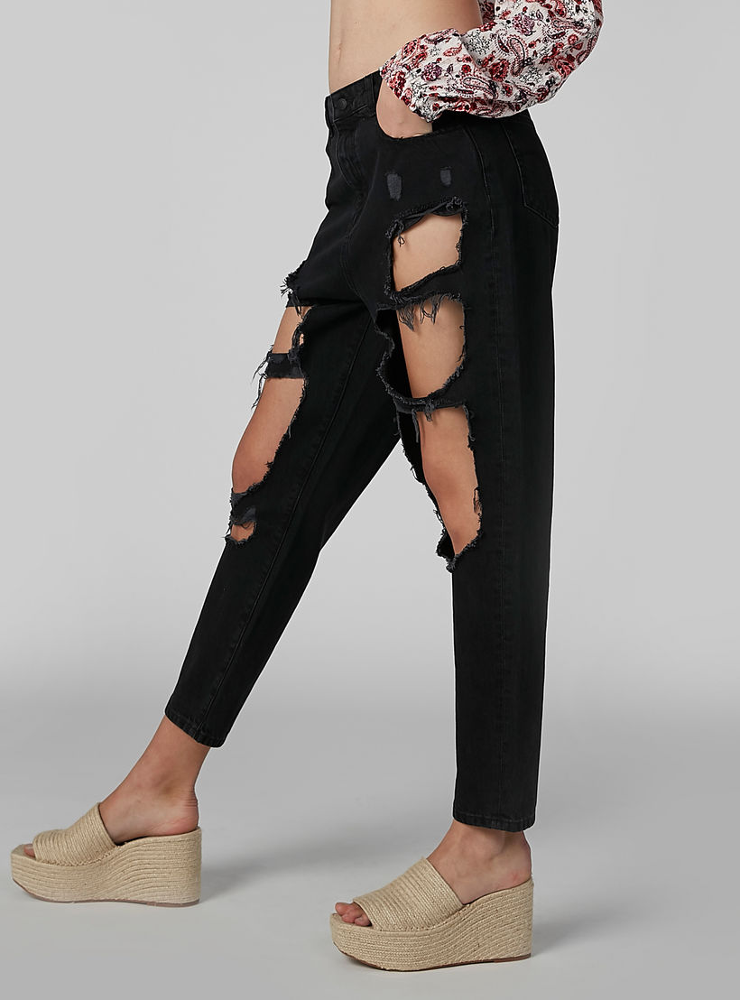 بنطال جينز ممزّق بجيوب وحلقات للحزام من لي كوبر-women-clothing-bottoms-jeans-image-2