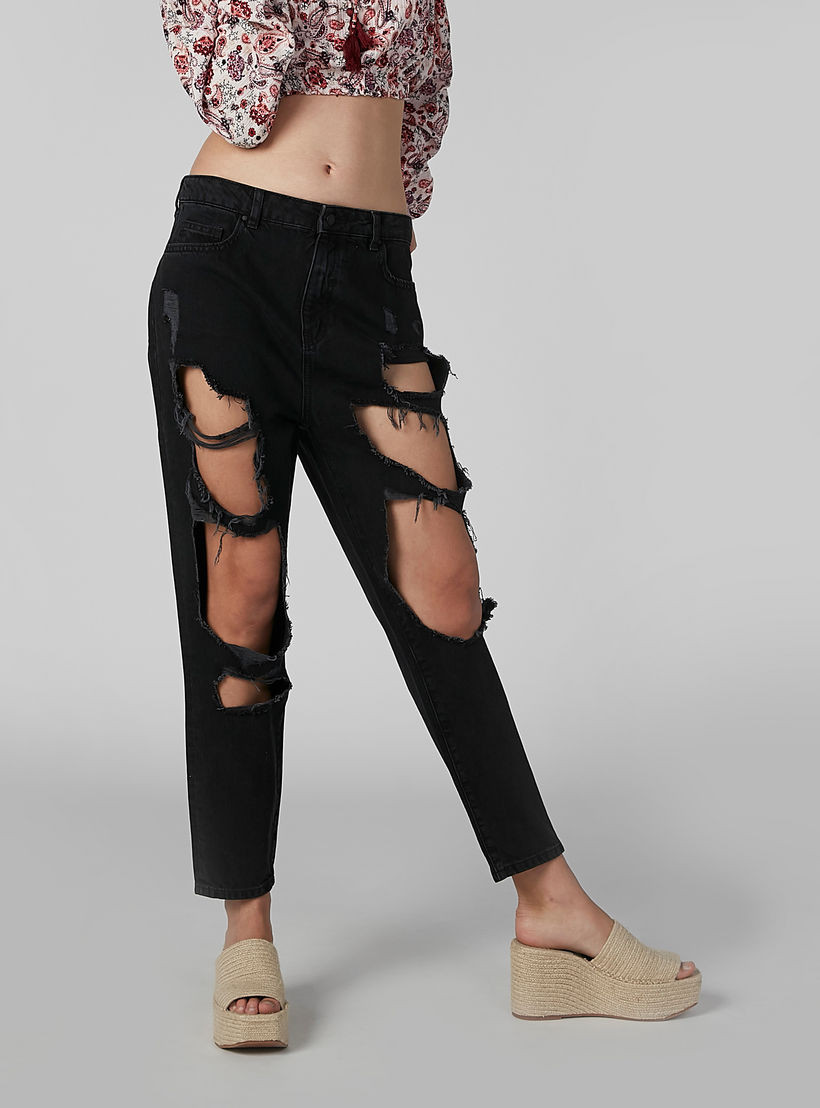 بنطال جينز ممزّق بجيوب وحلقات للحزام من لي كوبر-women-clothing-bottoms-jeans-image-3