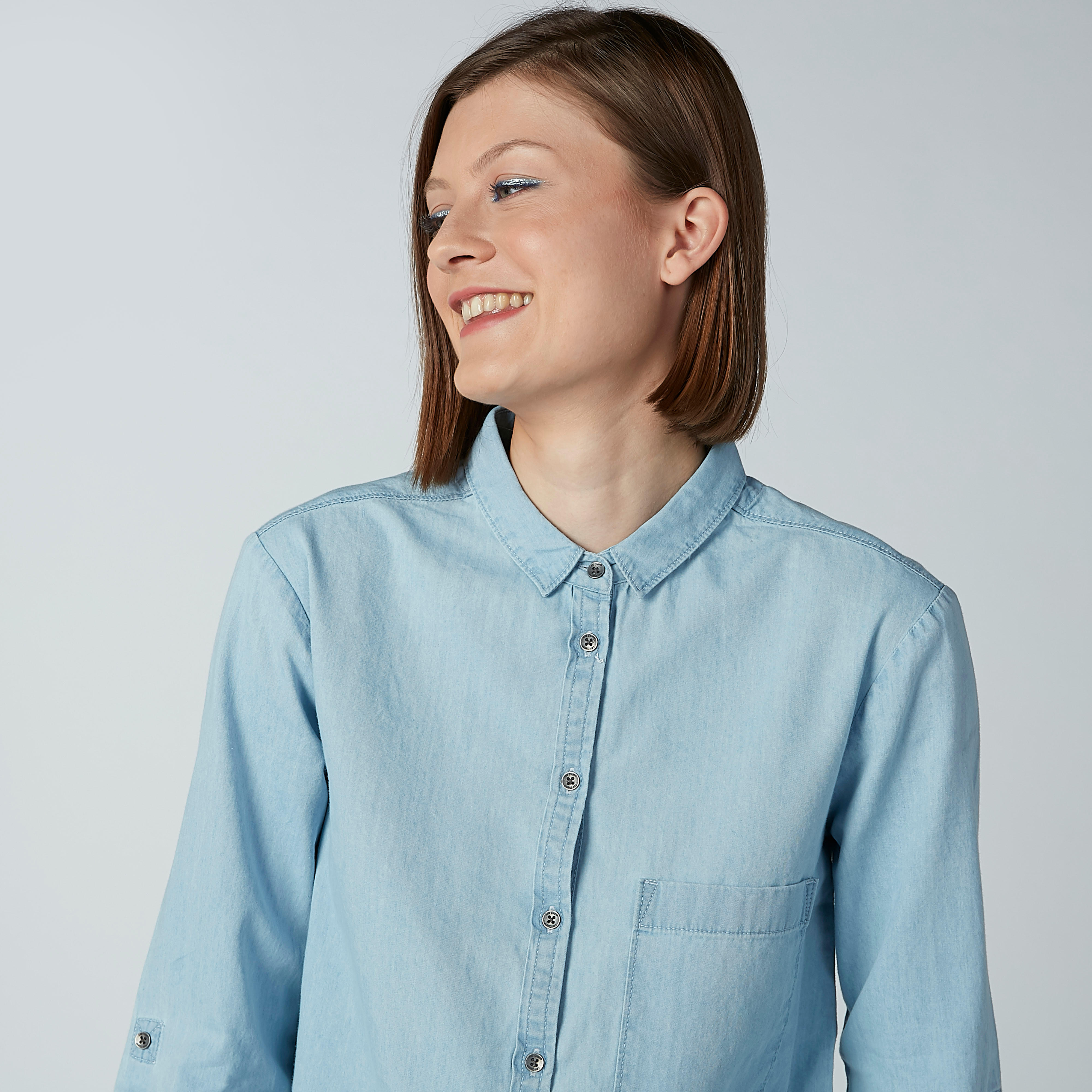 قميص بأكمام طويلة وجيب على الصدر لي كوبر-women-clothing-shirtsandblouses-shirts-image-3