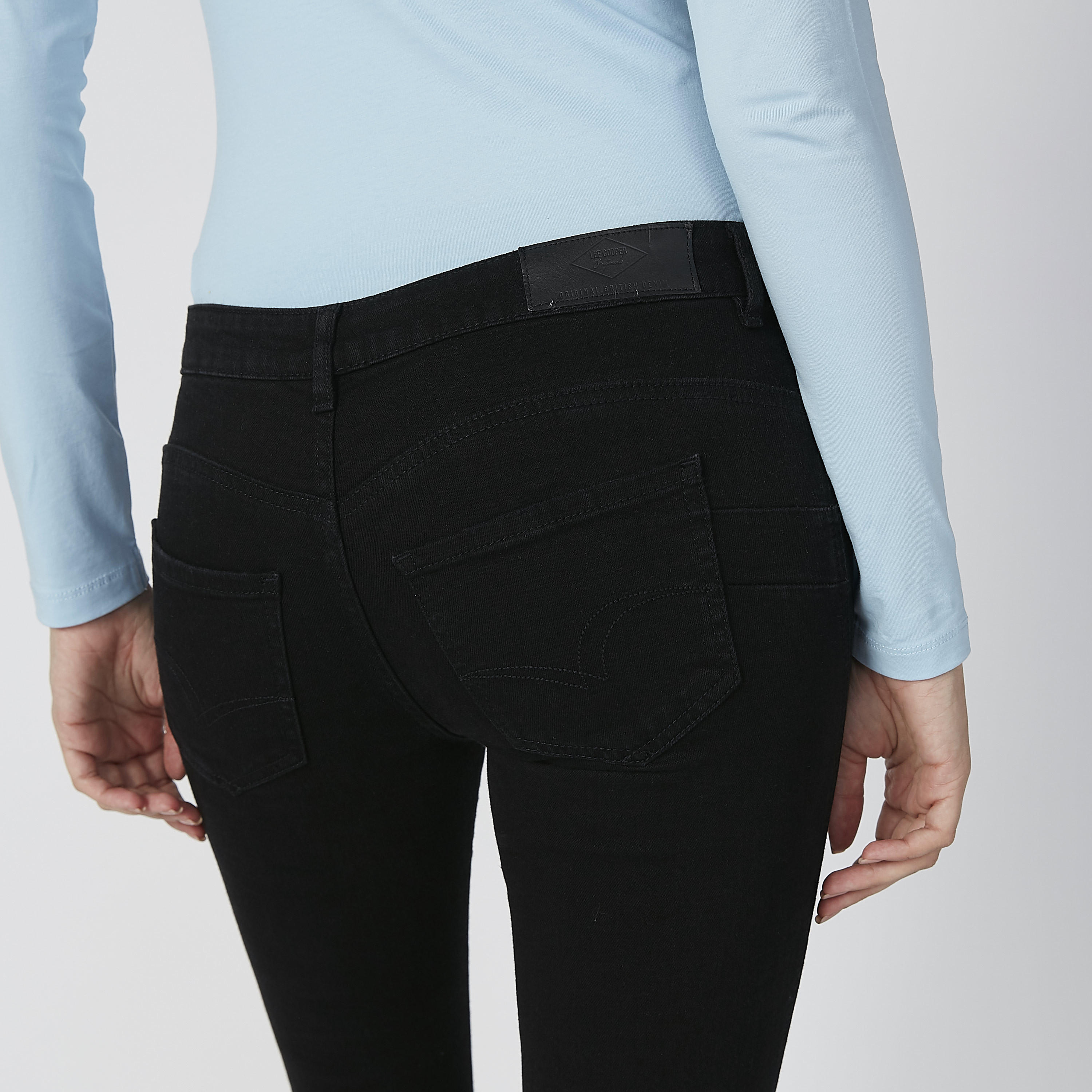 Lee Cooper Plain Jeans with Pocket Detail-women-clothing-bottoms-jeans-image-4