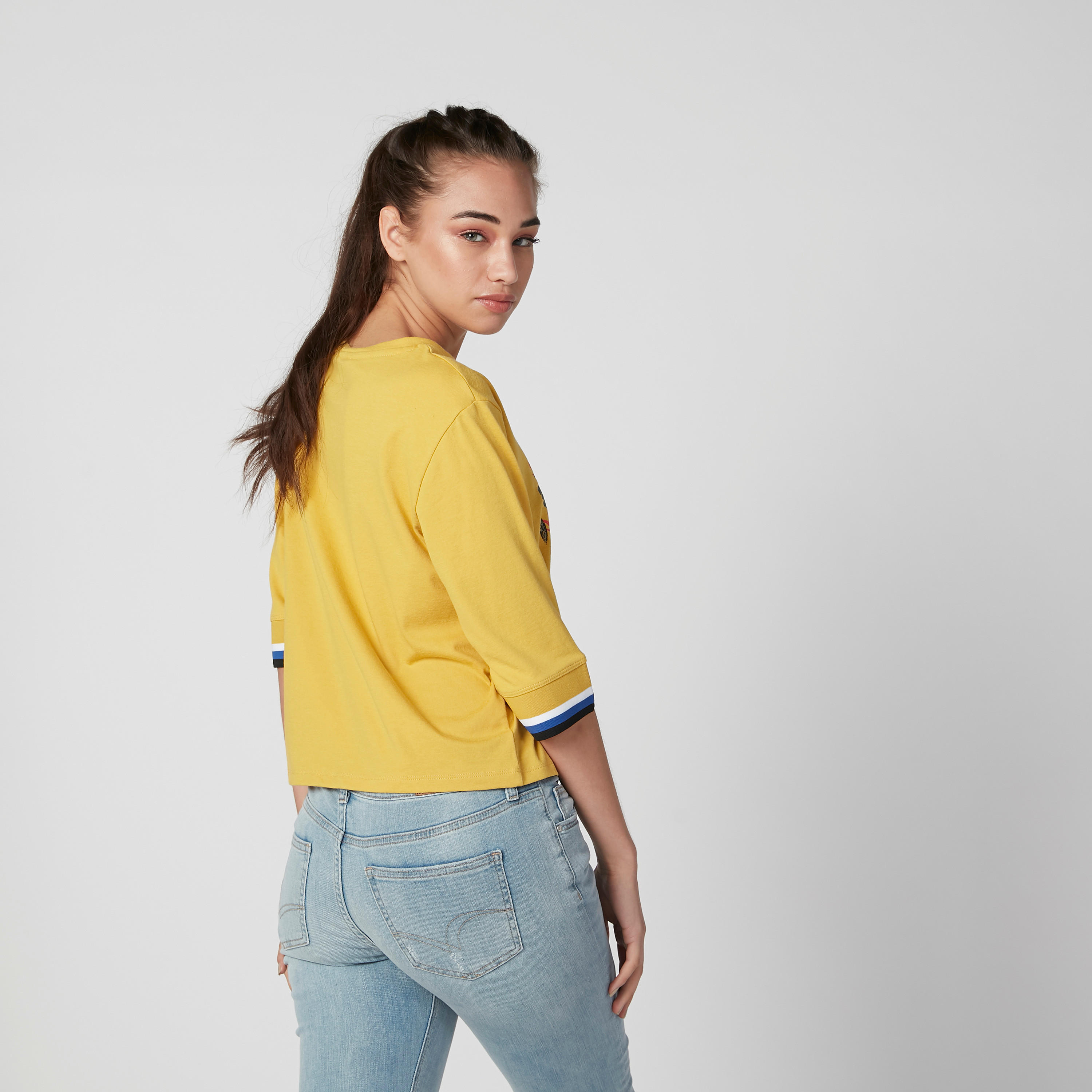 Sustainable Lee Cooper Printed T-shirt with 3/4 Sleeves-women-clothing-tshirts-image-3