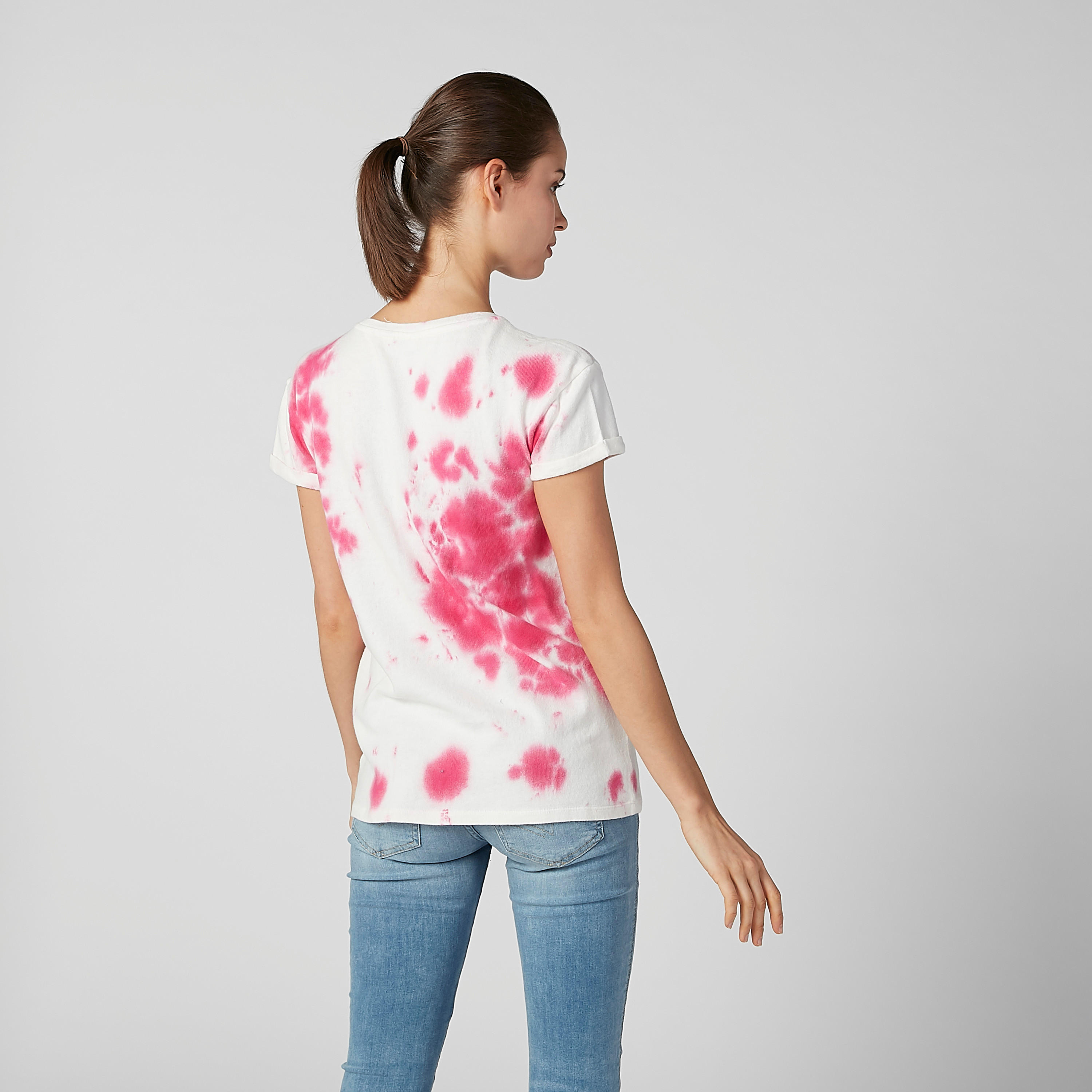 Sustainable Printed T-shirt with Round Neck and Short Sleeves-women-clothing-tshirts-image-3