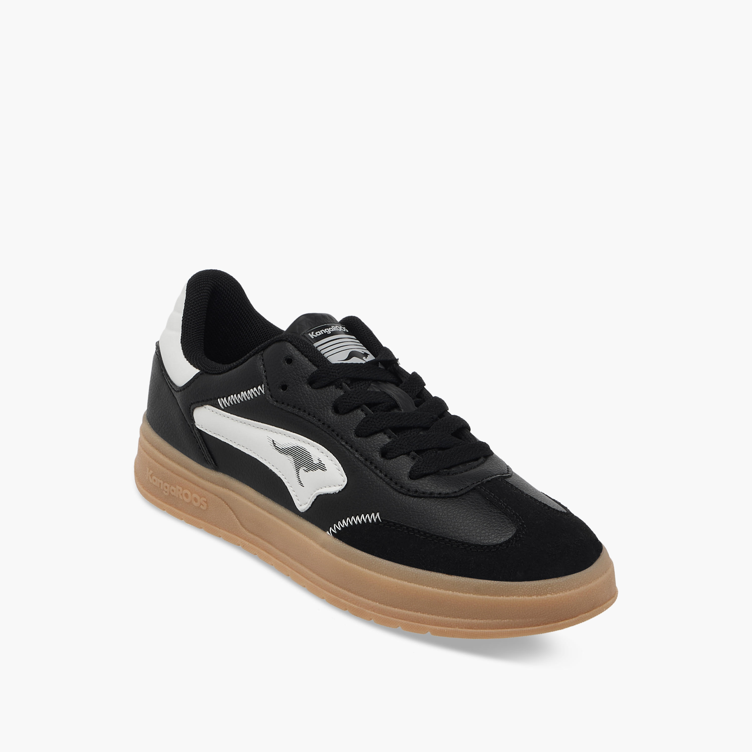 KangaROOS Women's Logo Detail Sneakers with Lace-Up Closure-women-shoes-sneakers-image-2