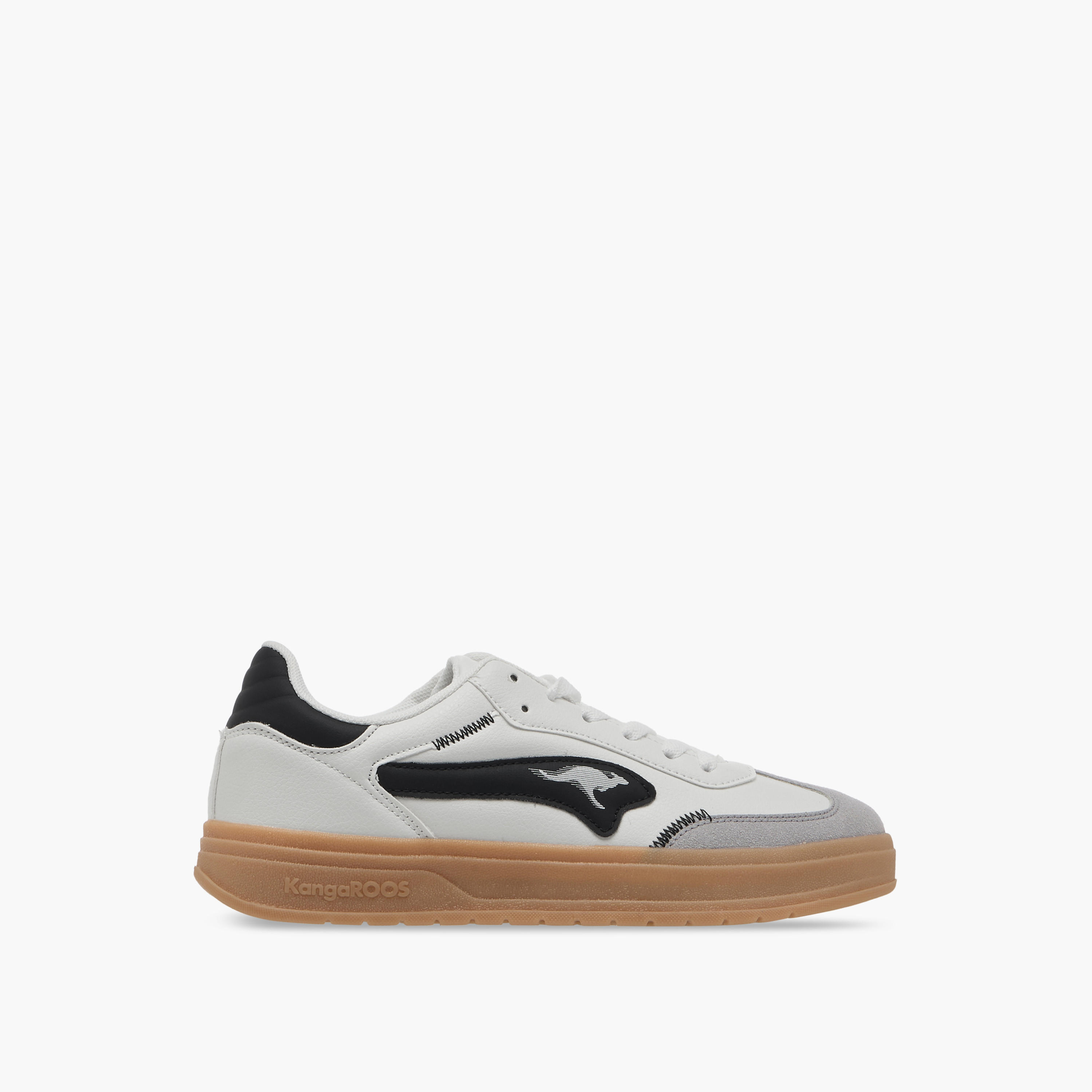 KangaROOS Women's Logo Detail Sneakers with Lace-Up Closure-women-shoes-sneakers-image-3