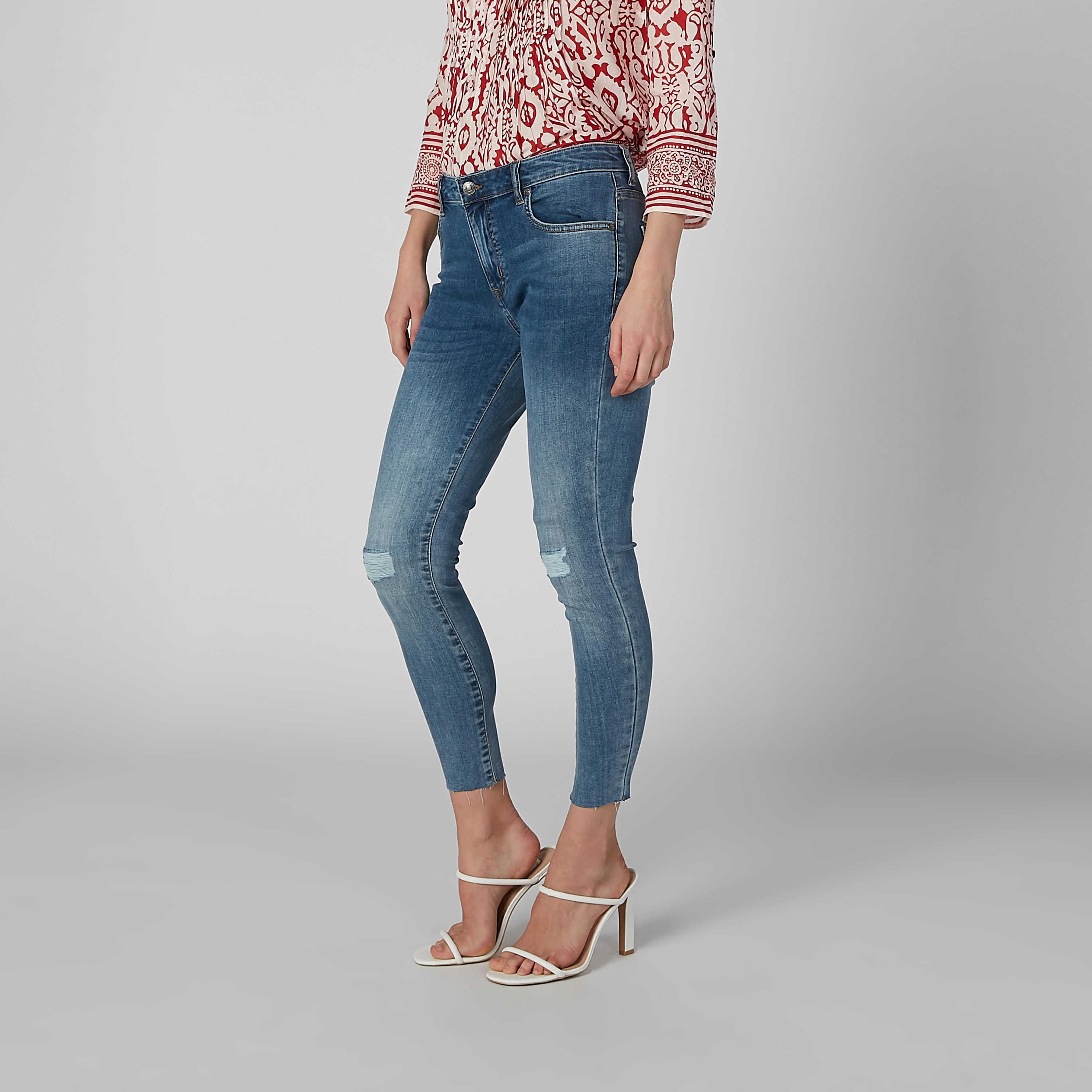 بنطال جينز طويل مضلع بجيوب من لي كوبر-women-clothing-bottoms-jeans-image-4