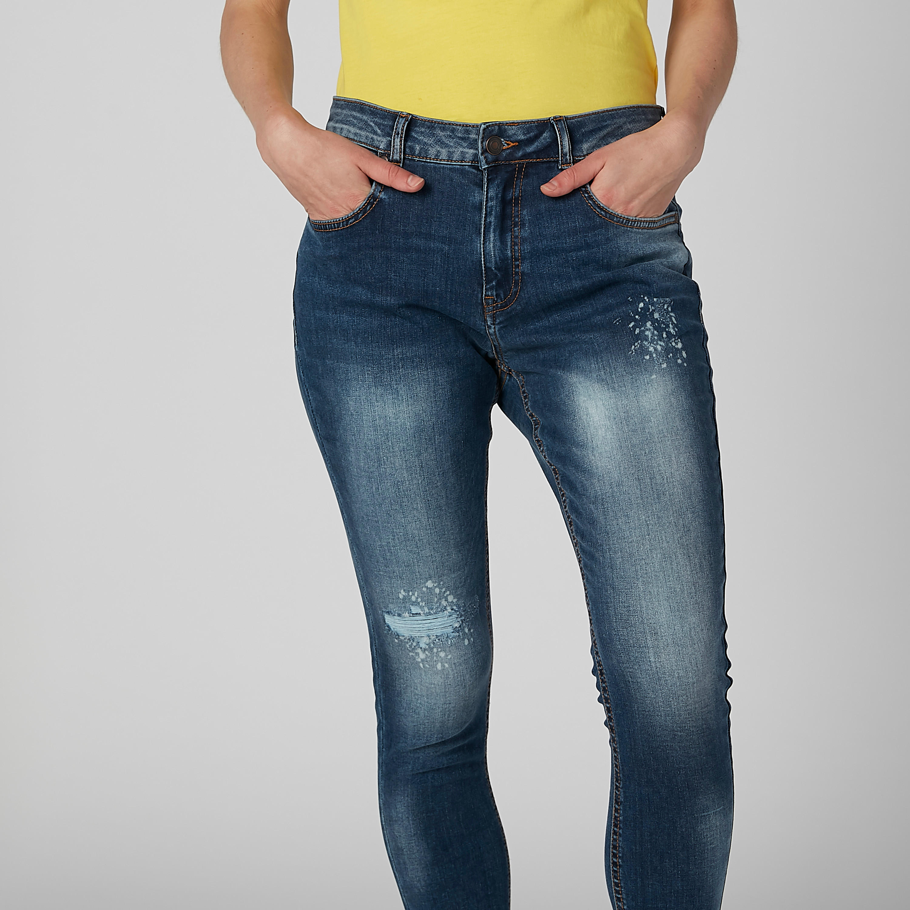 بنطال جينز طويل مضلّع بجيوب من لي كوبر-women-clothing-bottoms-jeans-image-3