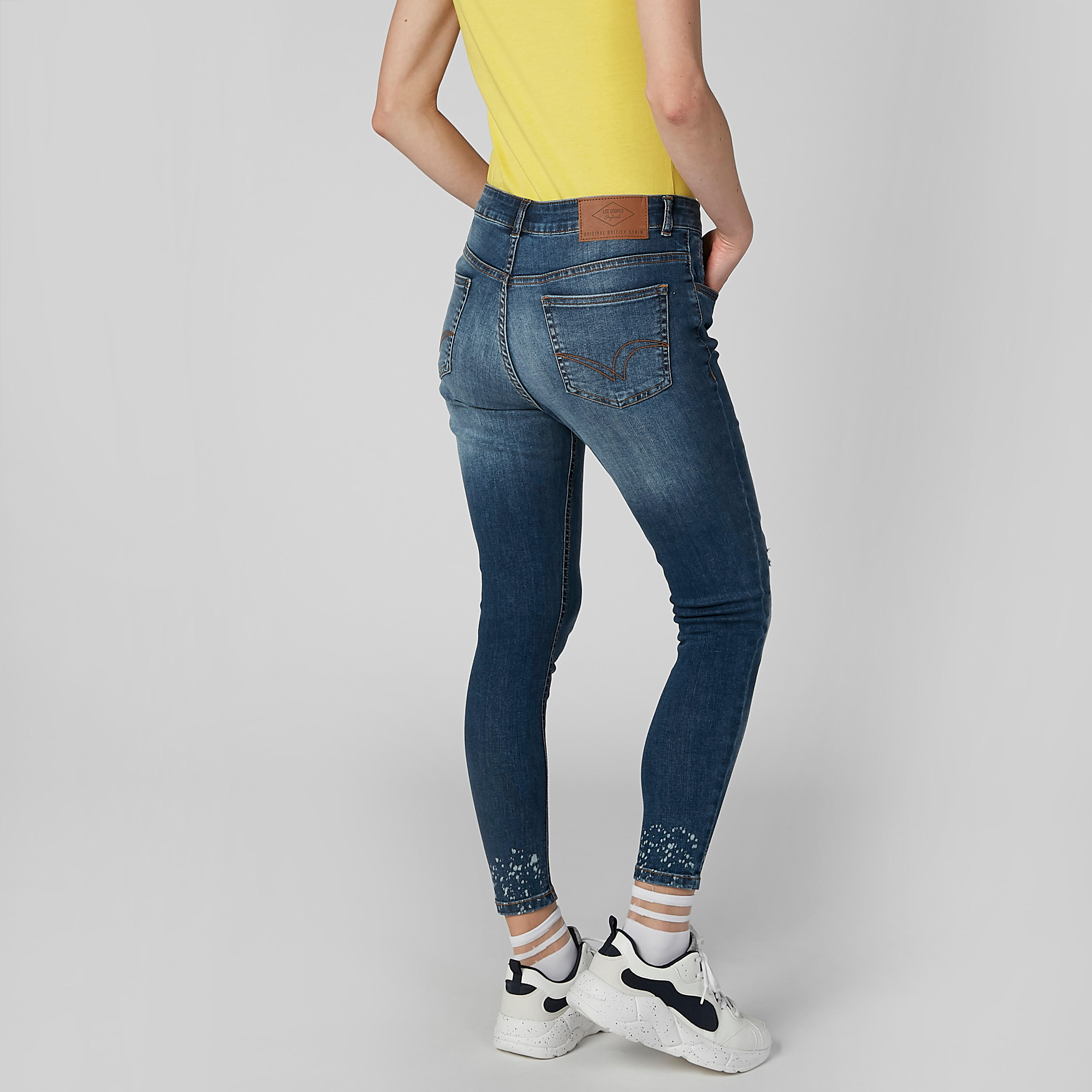 بنطال جينز طويل مضلّع بجيوب من لي كوبر-women-clothing-bottoms-jeans-image-6