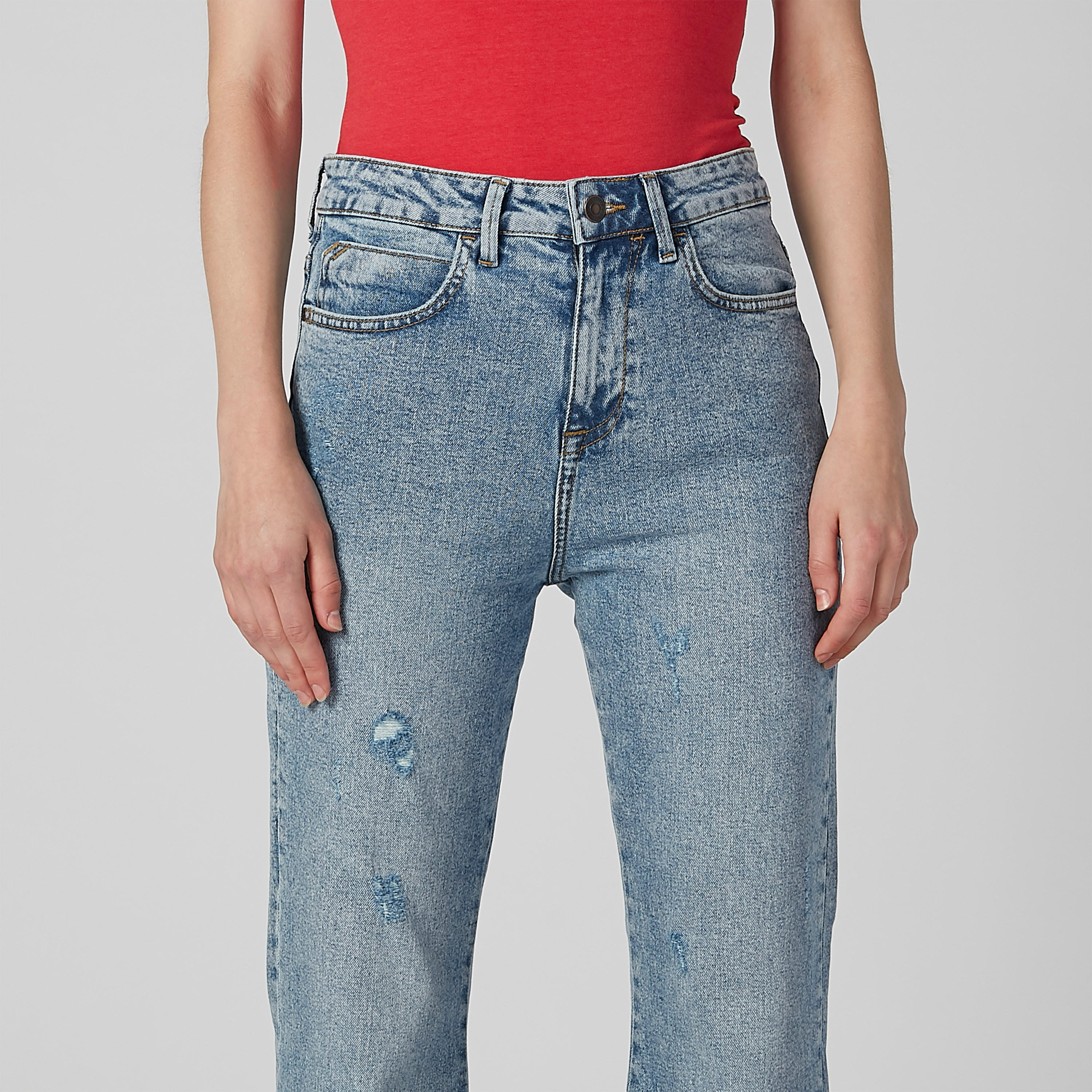 بنطال جينز بقصّة واسعة وجيوب من لي كوبر-women-clothing-bottoms-jeans-image-3