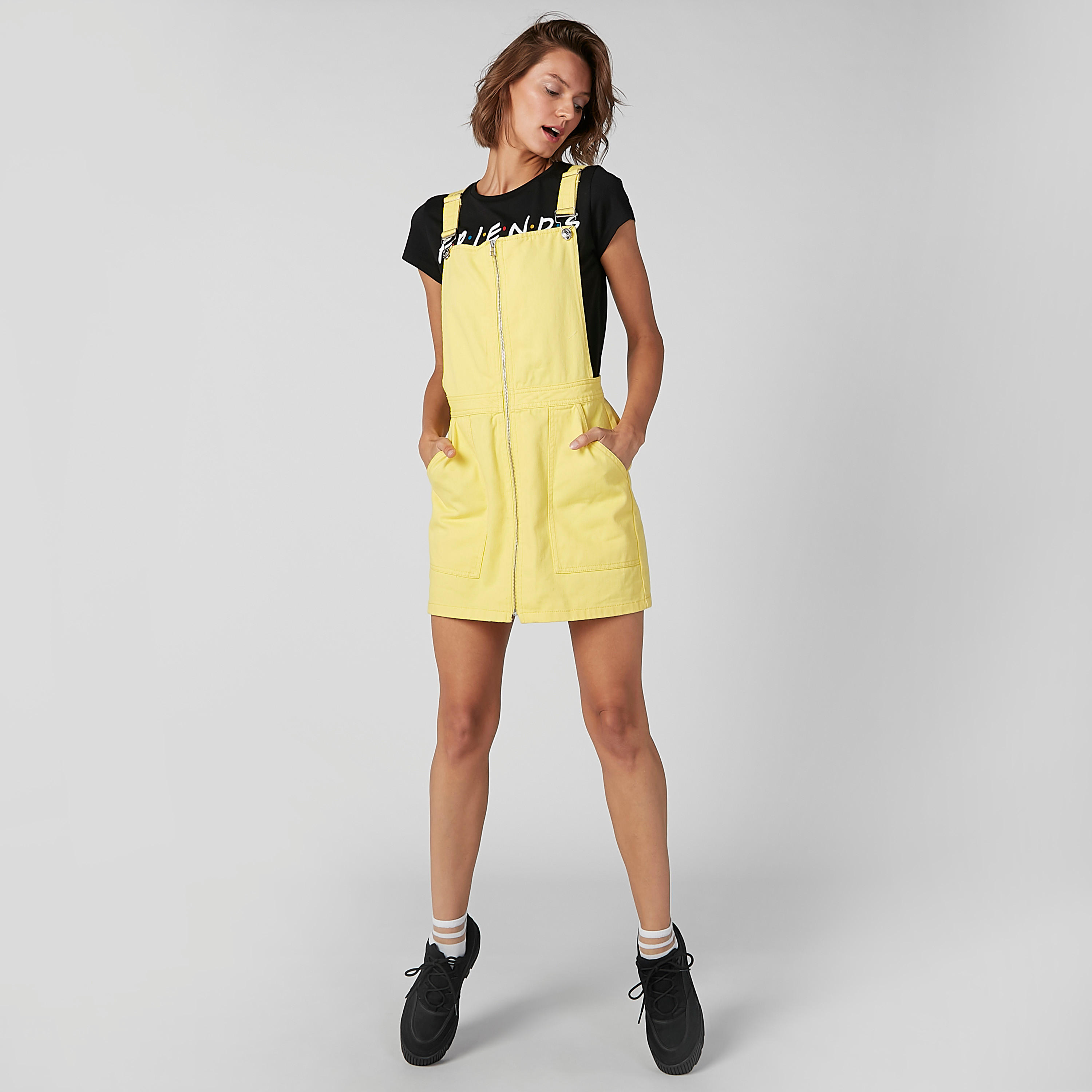 فستان دنغري مريلة دينم بجيوب من لي كوبر-women-clothing-dresses-image-1