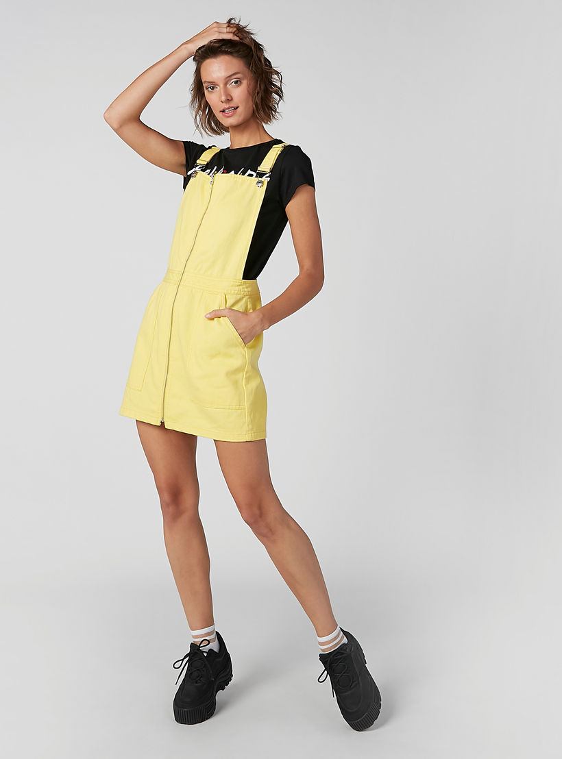 فستان دنغري مريلة دينم بجيوب من لي كوبر-women-clothing-dresses-image-3