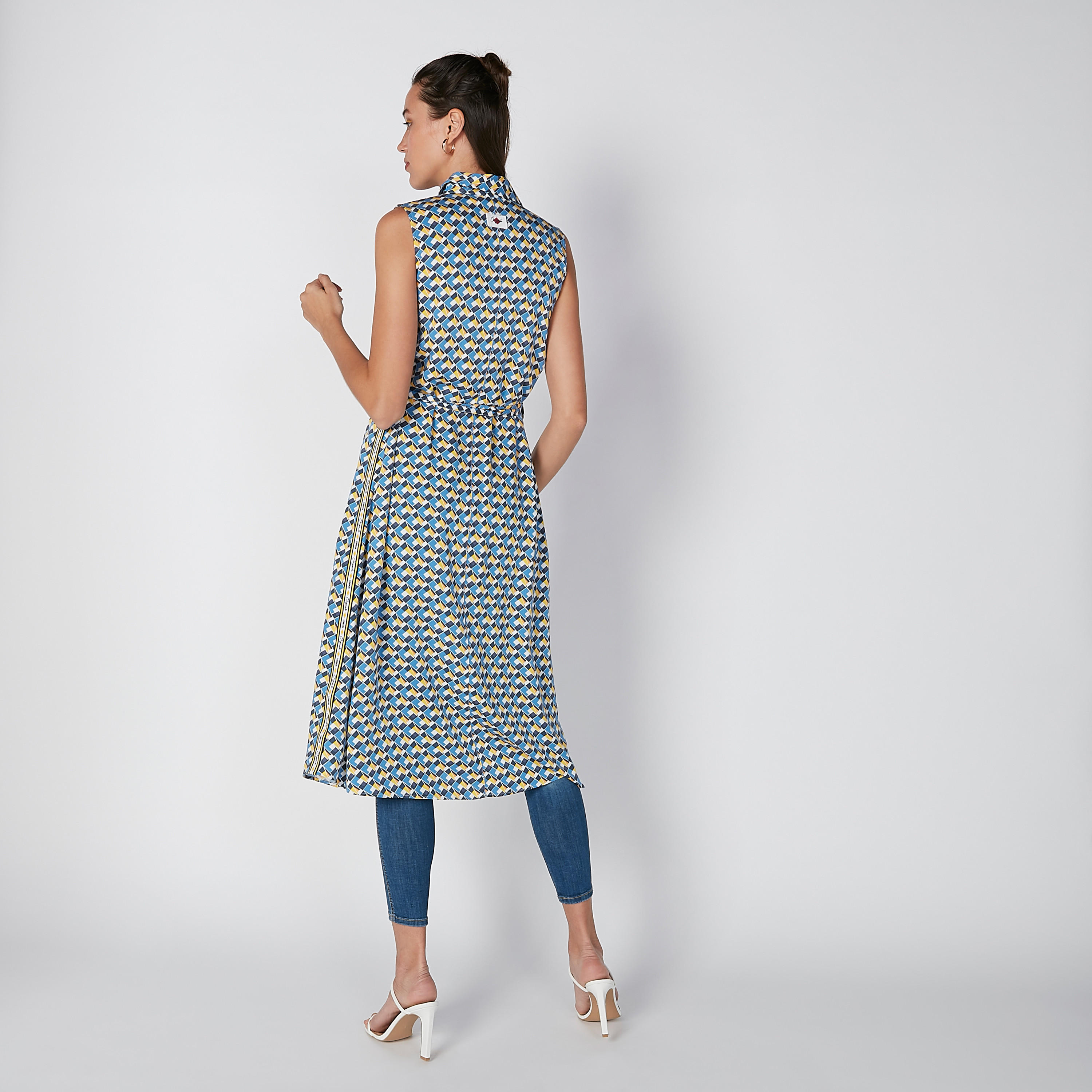 فستان قميص دون أكمام بأربطة وطبعات من لي كوبر-women-clothing-dresses-image-2