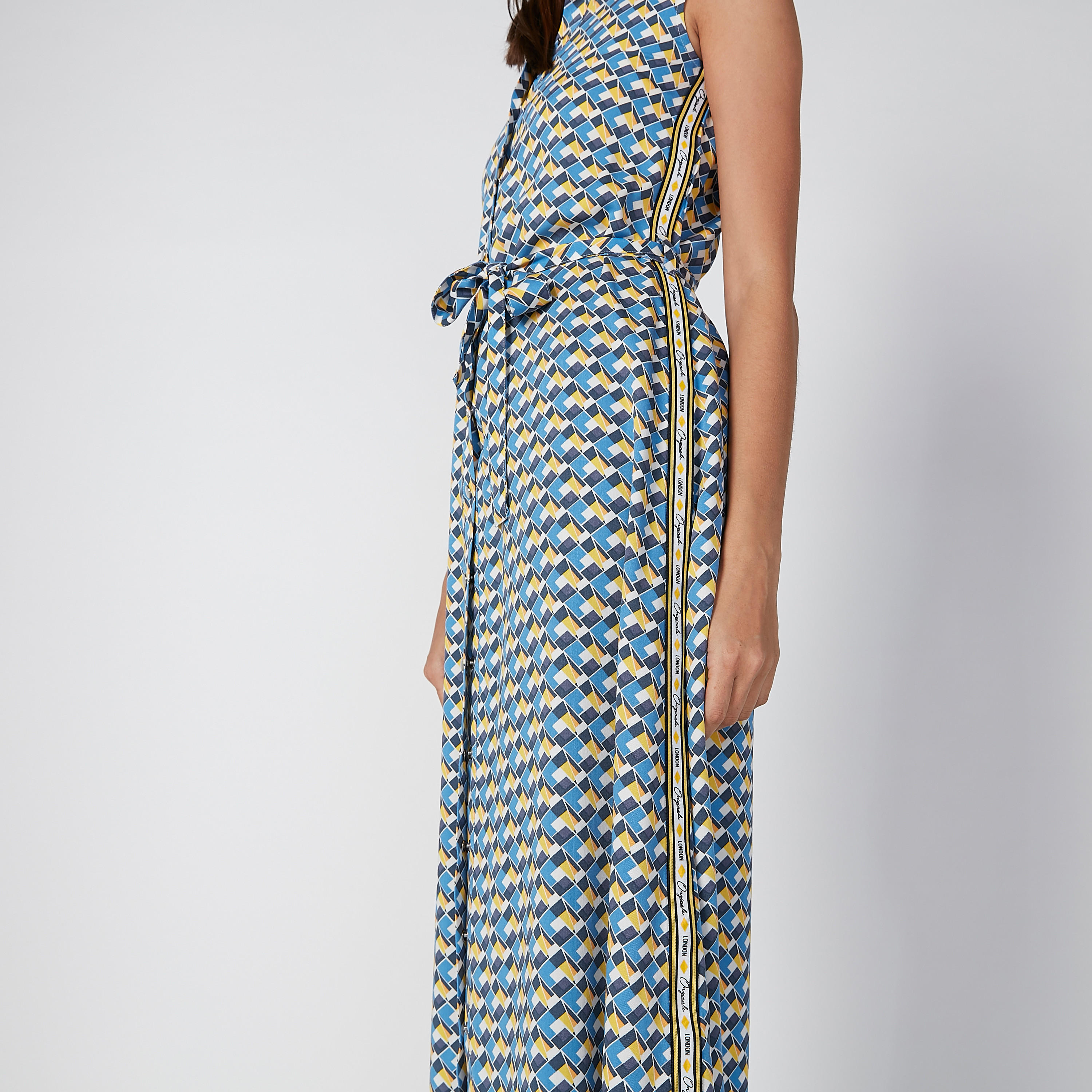 فستان قميص دون أكمام بأربطة وطبعات من لي كوبر-women-clothing-dresses-image-6