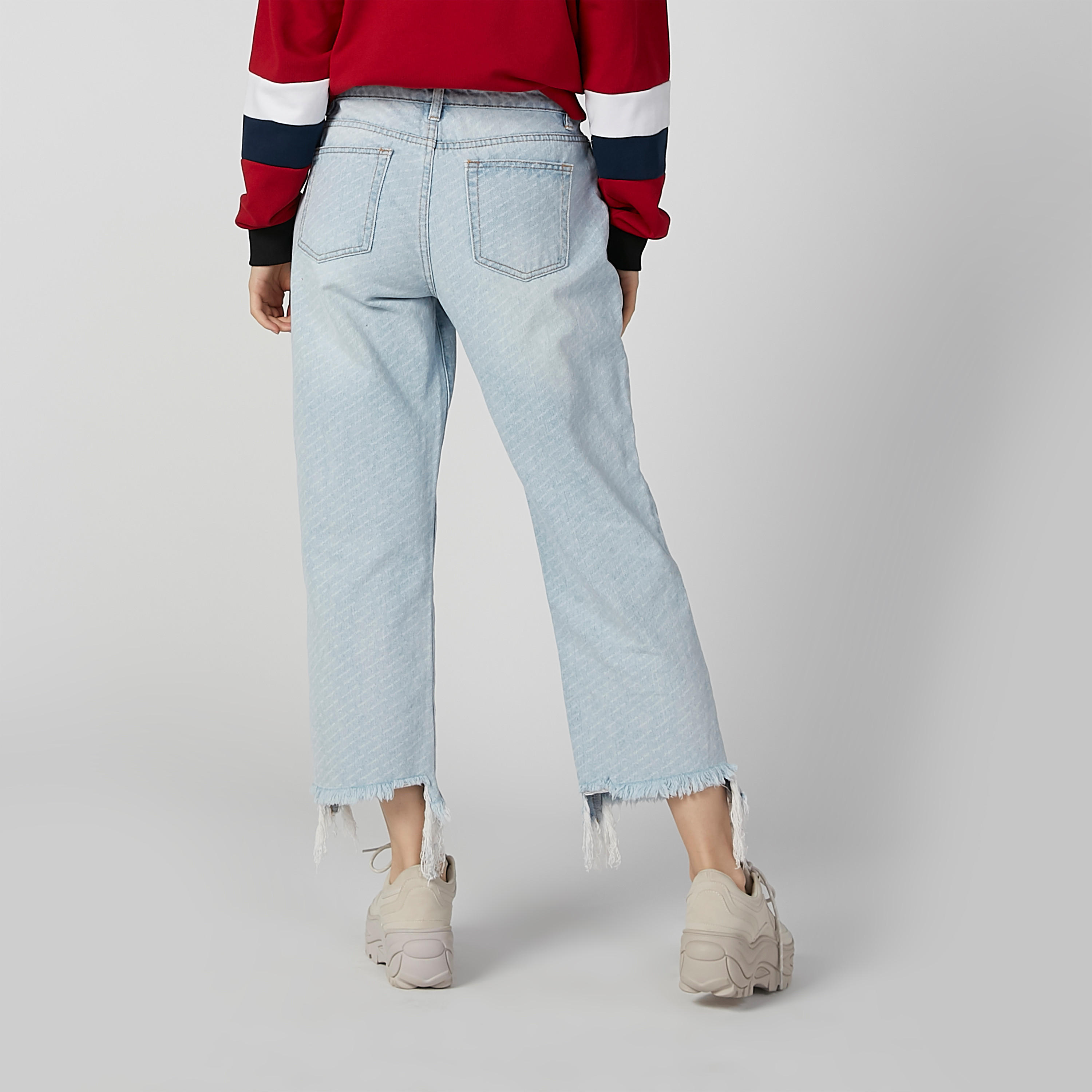 Lee Cooper Printed Jeans with Pocket Detail and Frayed Grazers-women-clothing-bottoms-jeans-image-1