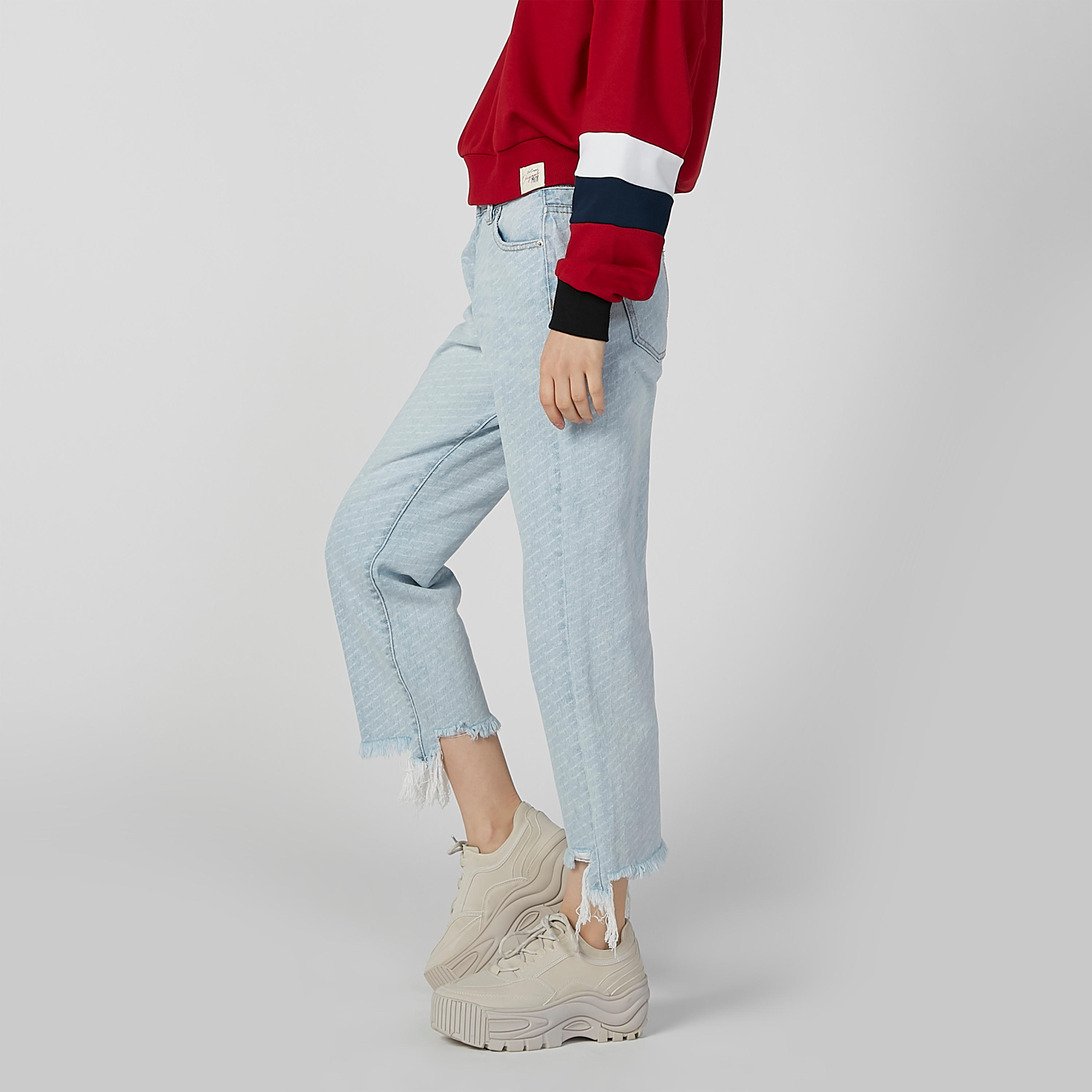 Lee Cooper Printed Jeans with Pocket Detail and Frayed Grazers-women-clothing-bottoms-jeans-image-4