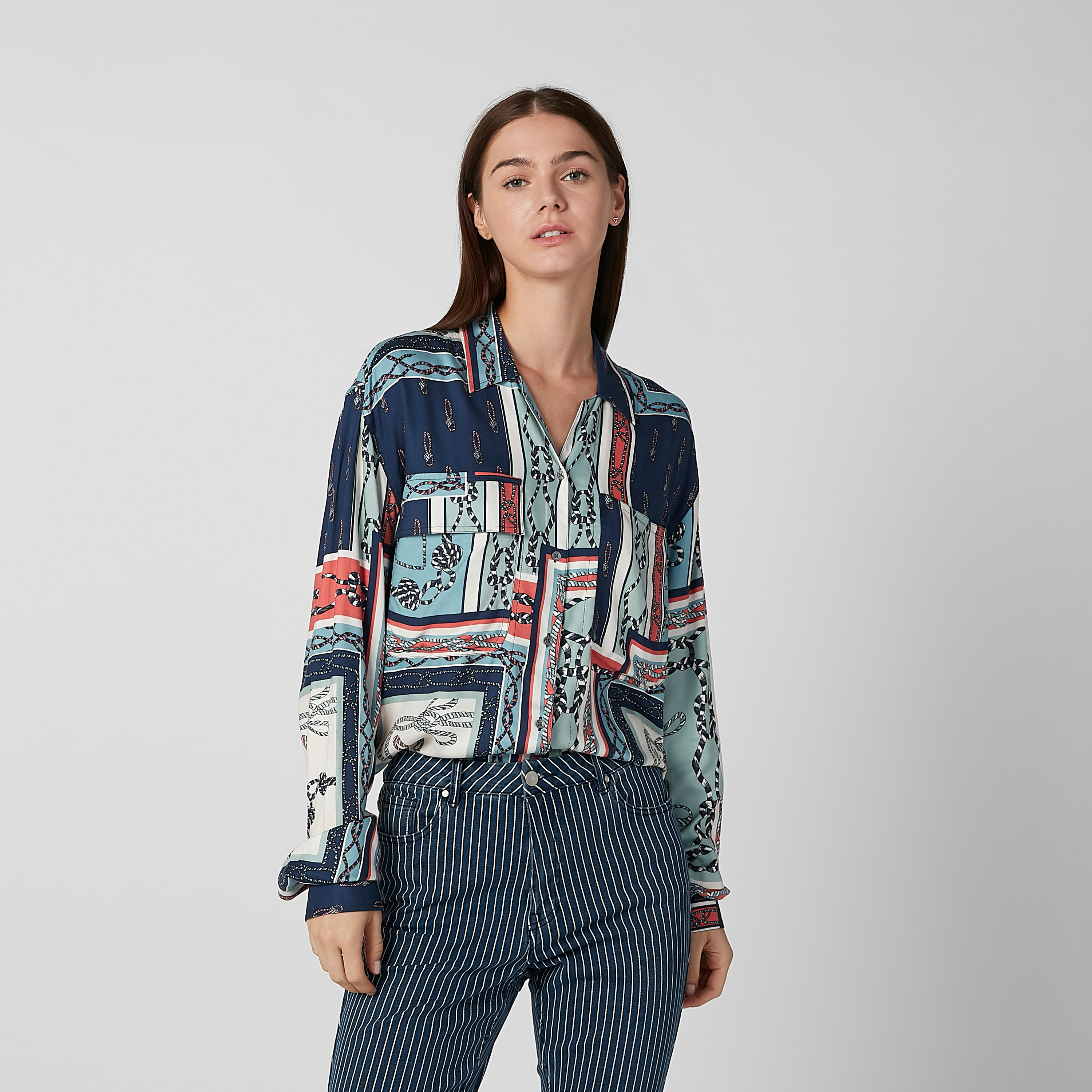 Printed Shirt with Long Sleeves and Complete Placket-women-clothing-shirtsandblouses-shirts-image-1