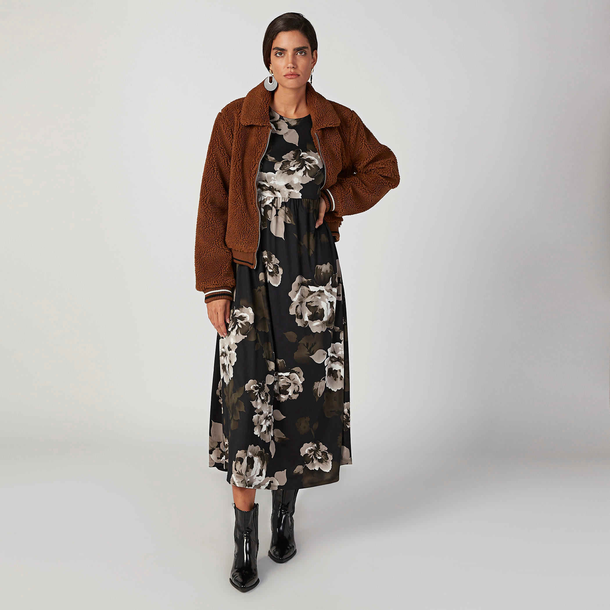 Sustainable Textured Bomber Jacket with Pockets-women-winterwear-coatsandjackets-jackets-image-2