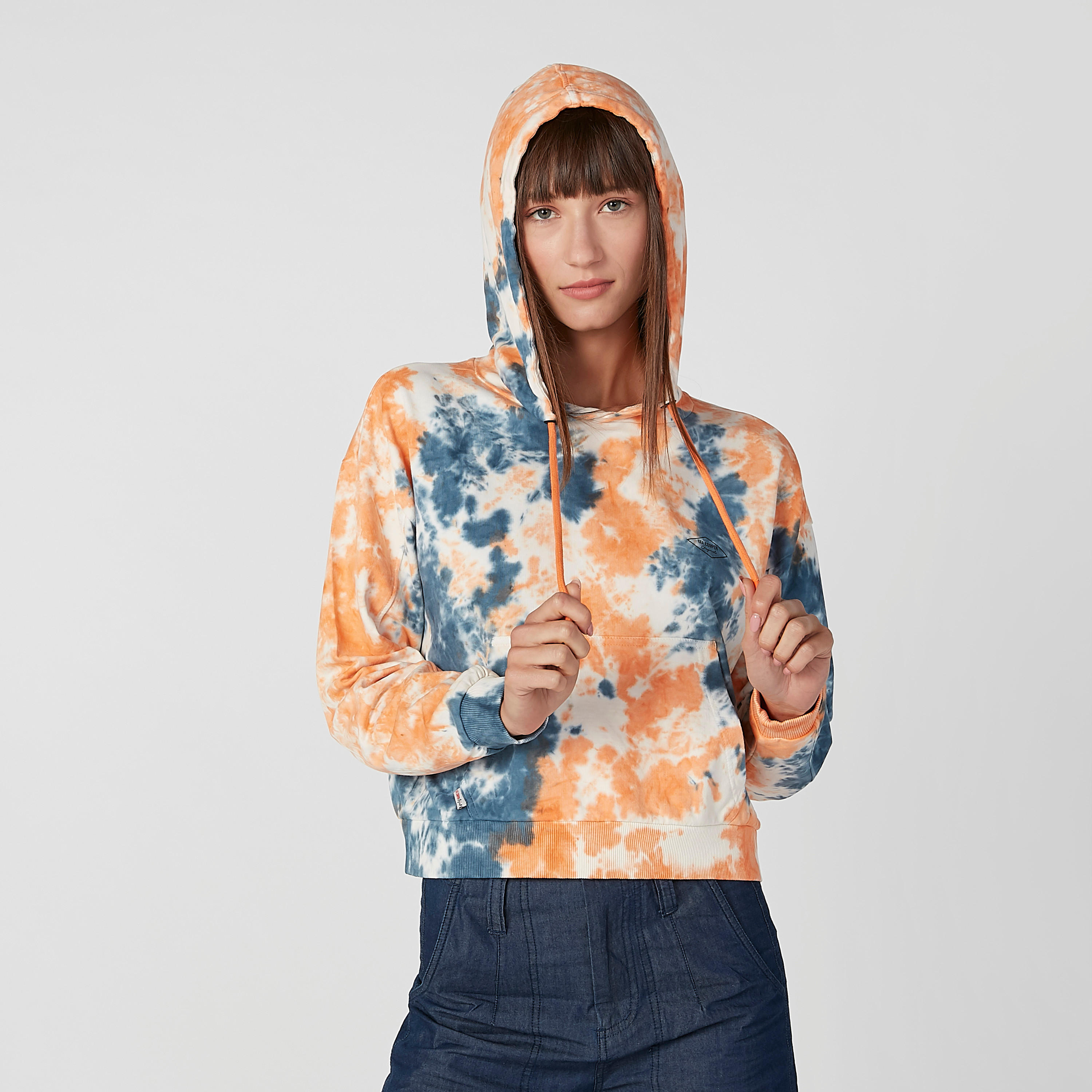 Sustainable Printed Sweatshirt with Long Sleeves and Hood-women-winterwear-hoodiesandsweatshirts-hoodies-image-1