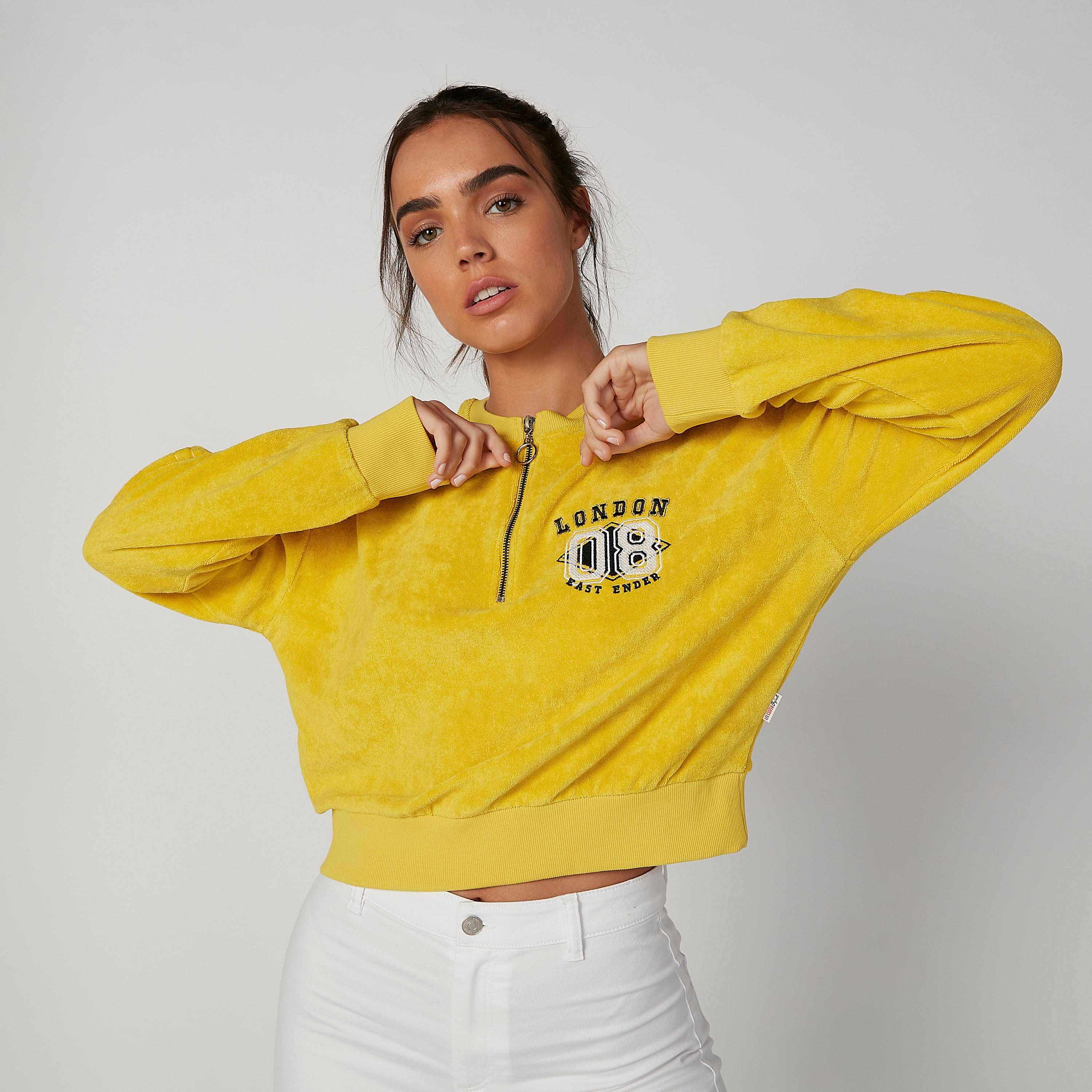 سويت شيرت مستدام بارز الملمس بأكمام طويلة وسحّاب -women-winterwear-hoodiesandsweatshirts-sweatshirts-image-4