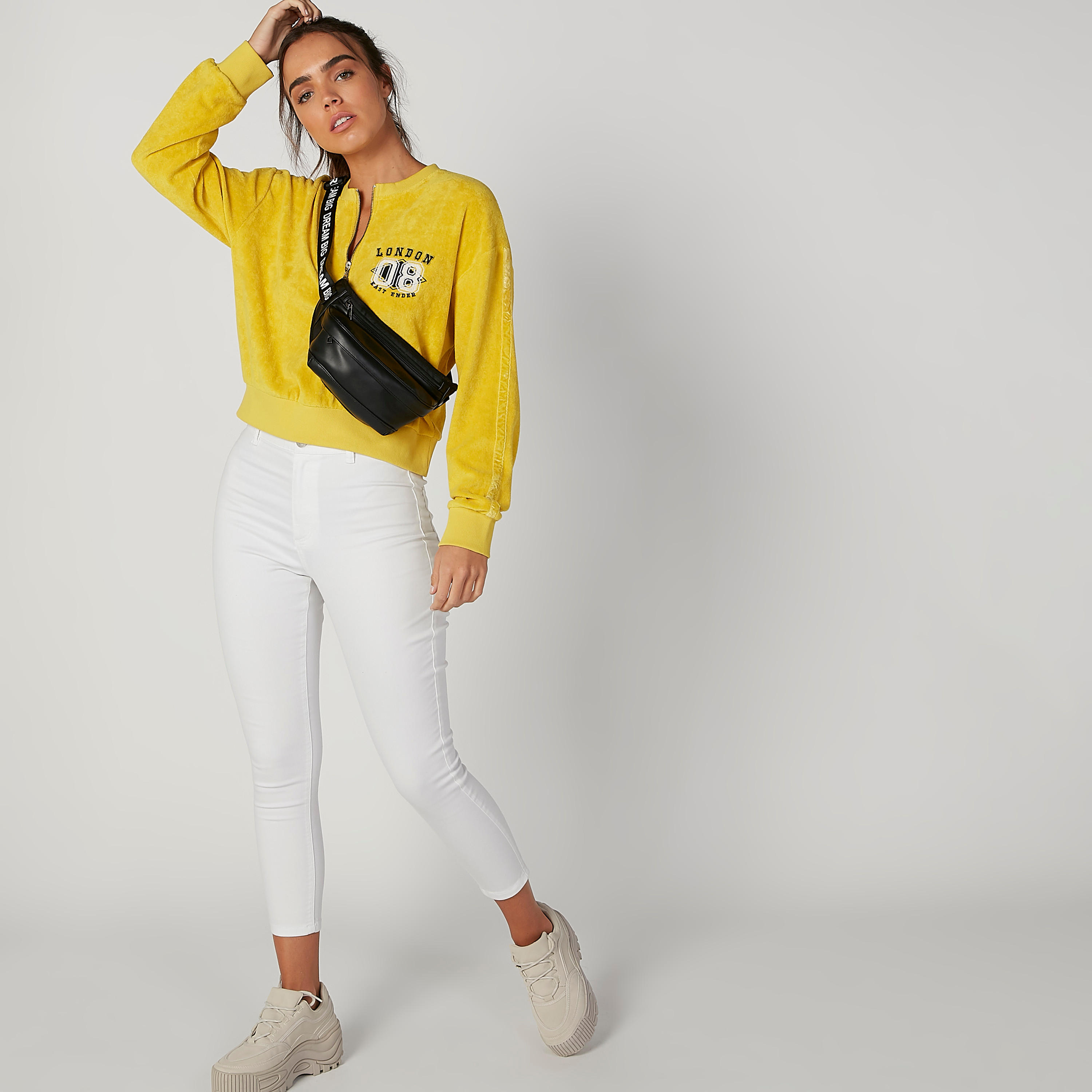 سويت شيرت مستدام بارز الملمس بأكمام طويلة وسحّاب -women-winterwear-hoodiesandsweatshirts-sweatshirts-image-3