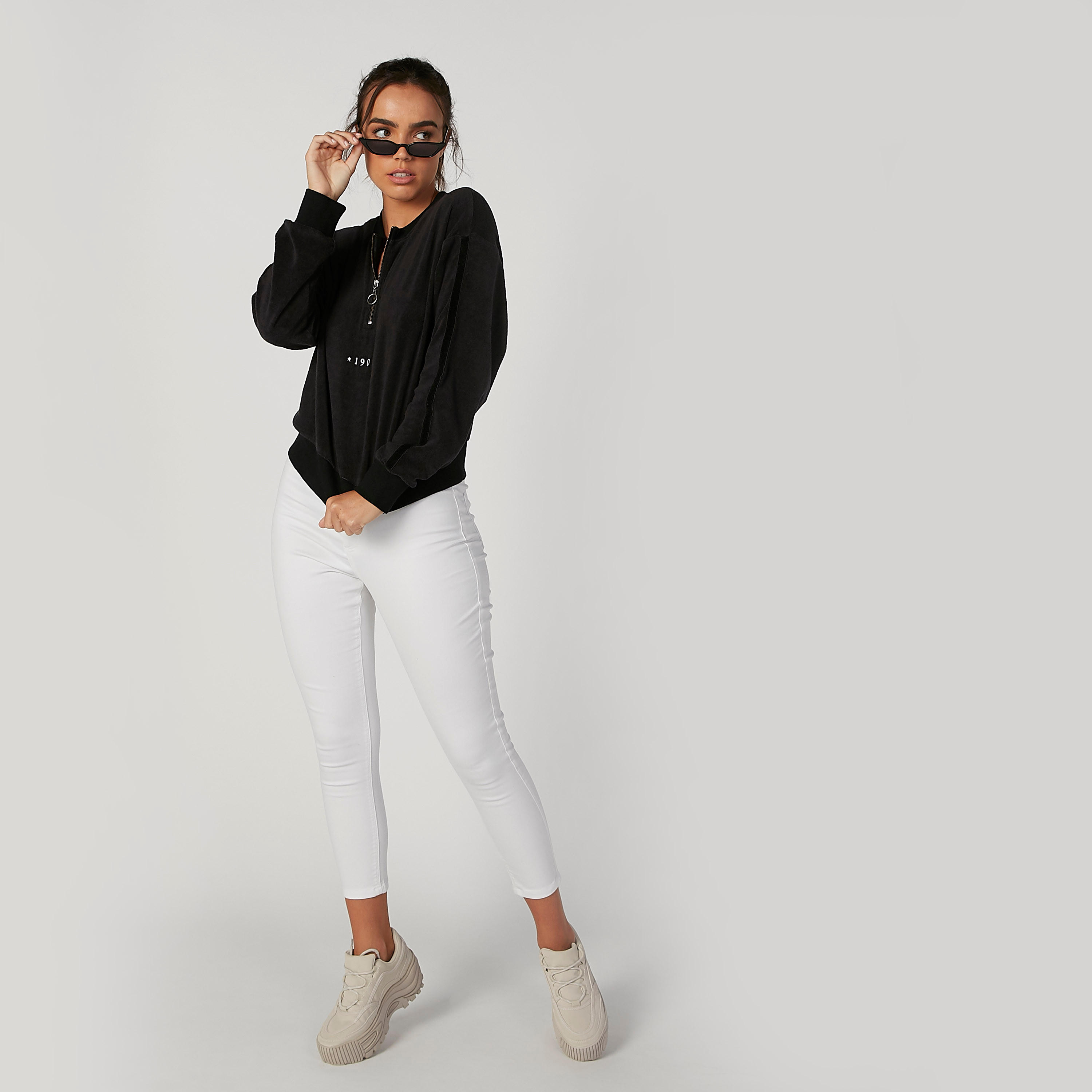 سويت شيرت مستدام بارز الملمس بأكمام طويلة وسحّاب -women-winterwear-hoodiesandsweatshirts-sweatshirts-image-3