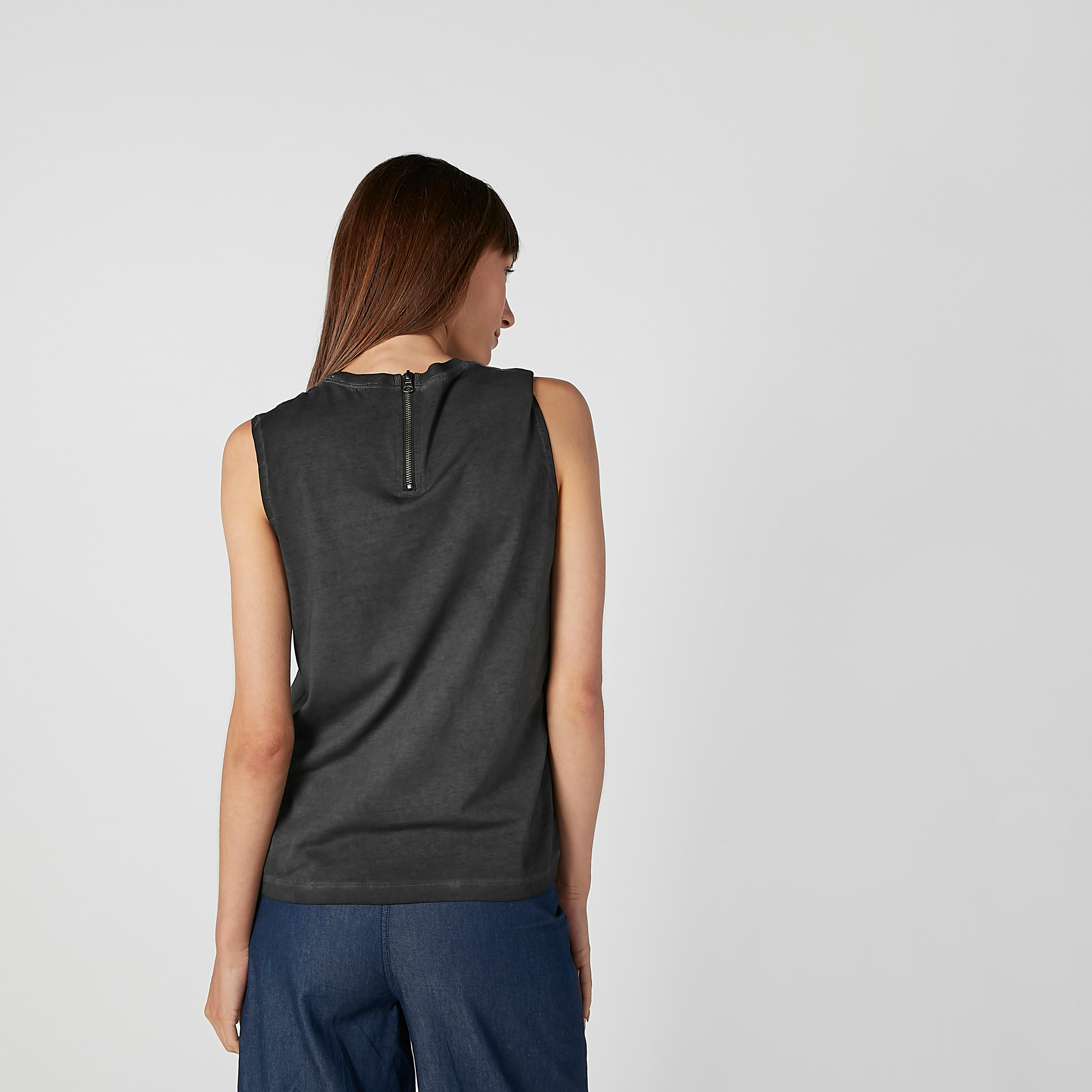 Sustainable Printed Sleeveless T-shirt with Crew Neck-women-clothing-tshirts-image-3