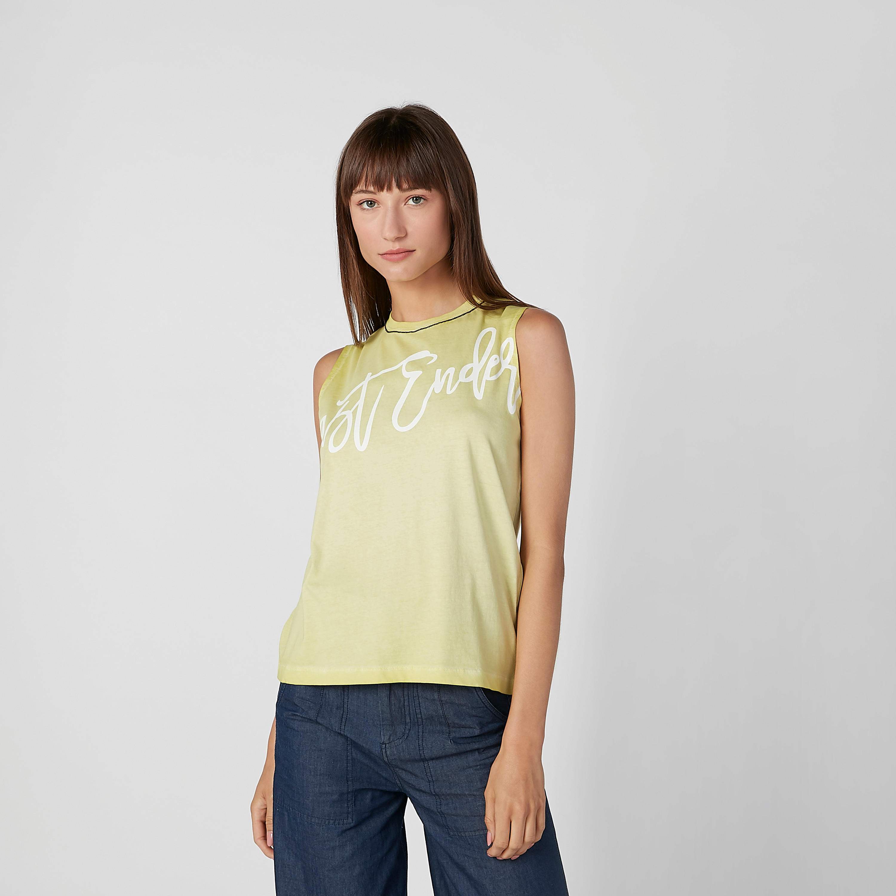 Sustainable Sleeveless Top with Crew Neck and Zip Closure-women-clothing-tshirts-image-3