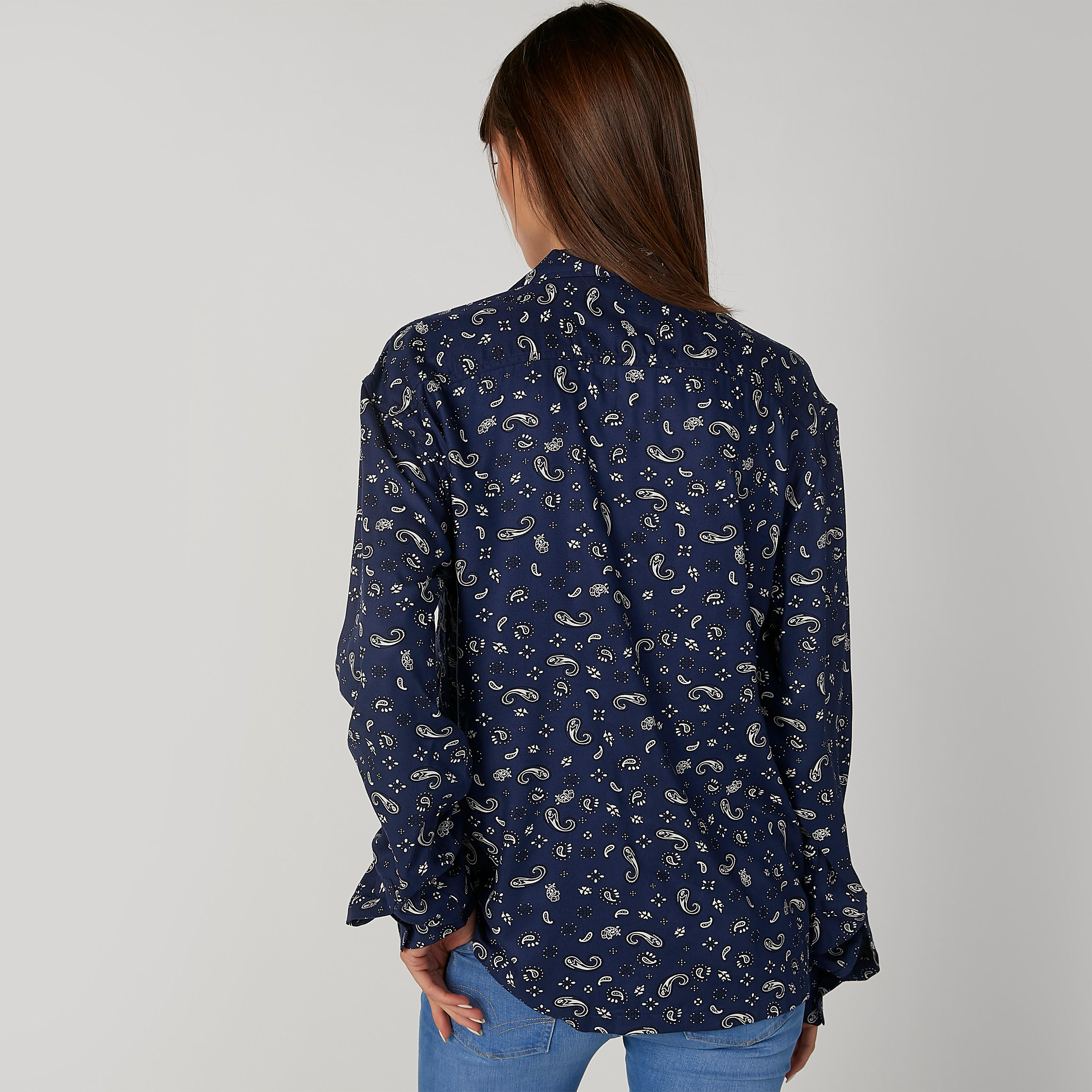 قميص بأكمام طويلة وجيب على الصدر وطبعات من لي كوبر-women-clothing-shirtsandblouses-shirts-image-2