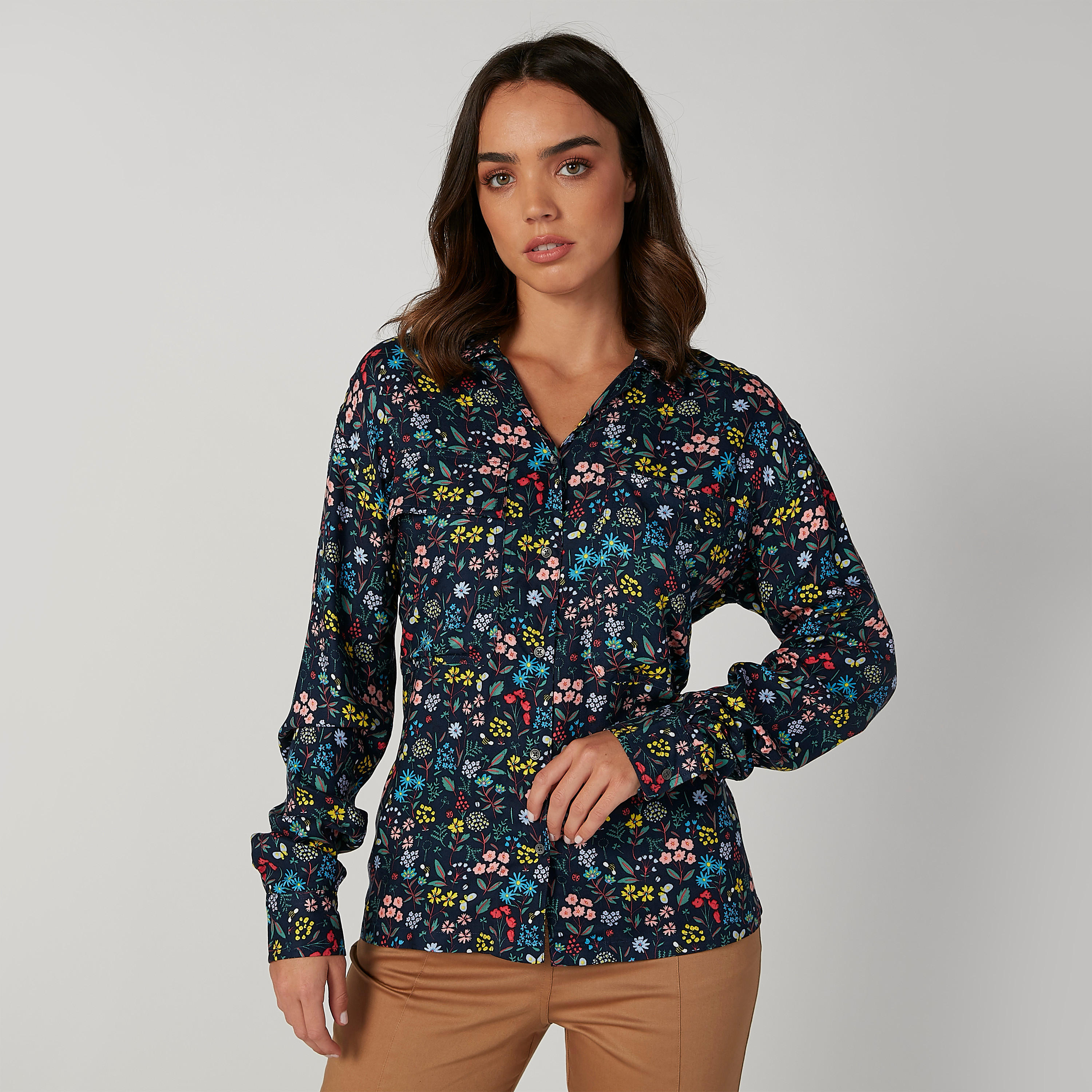قميص بأكمام طويلة وجيب على الصدر وطبعات من لي كوبر-women-clothing-shirtsandblouses-shirts-image-3