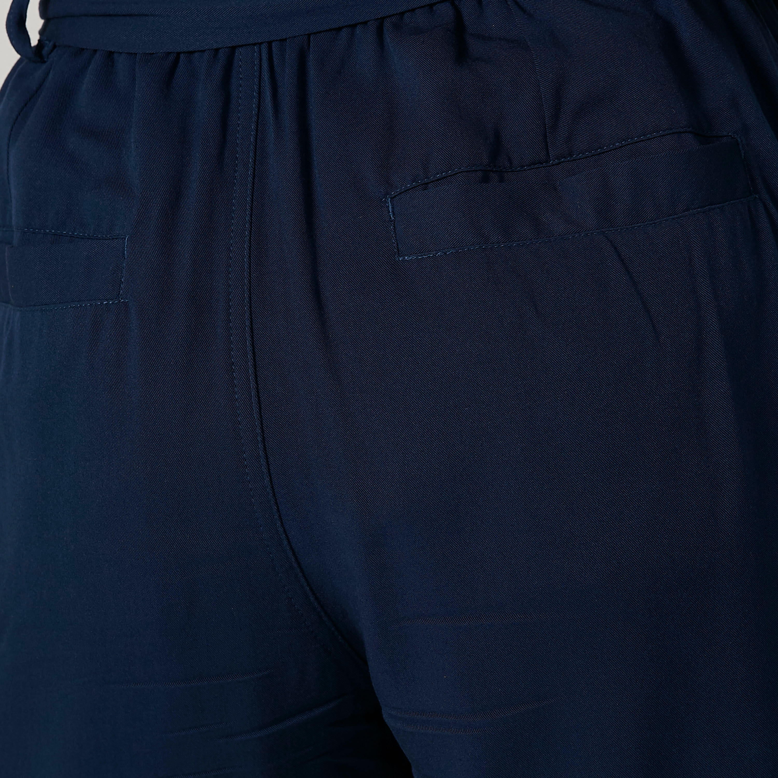 شورت سادة بخصر مطّاطي مرتفع وأربطة-women-clothing-bottoms-shorts-image-6