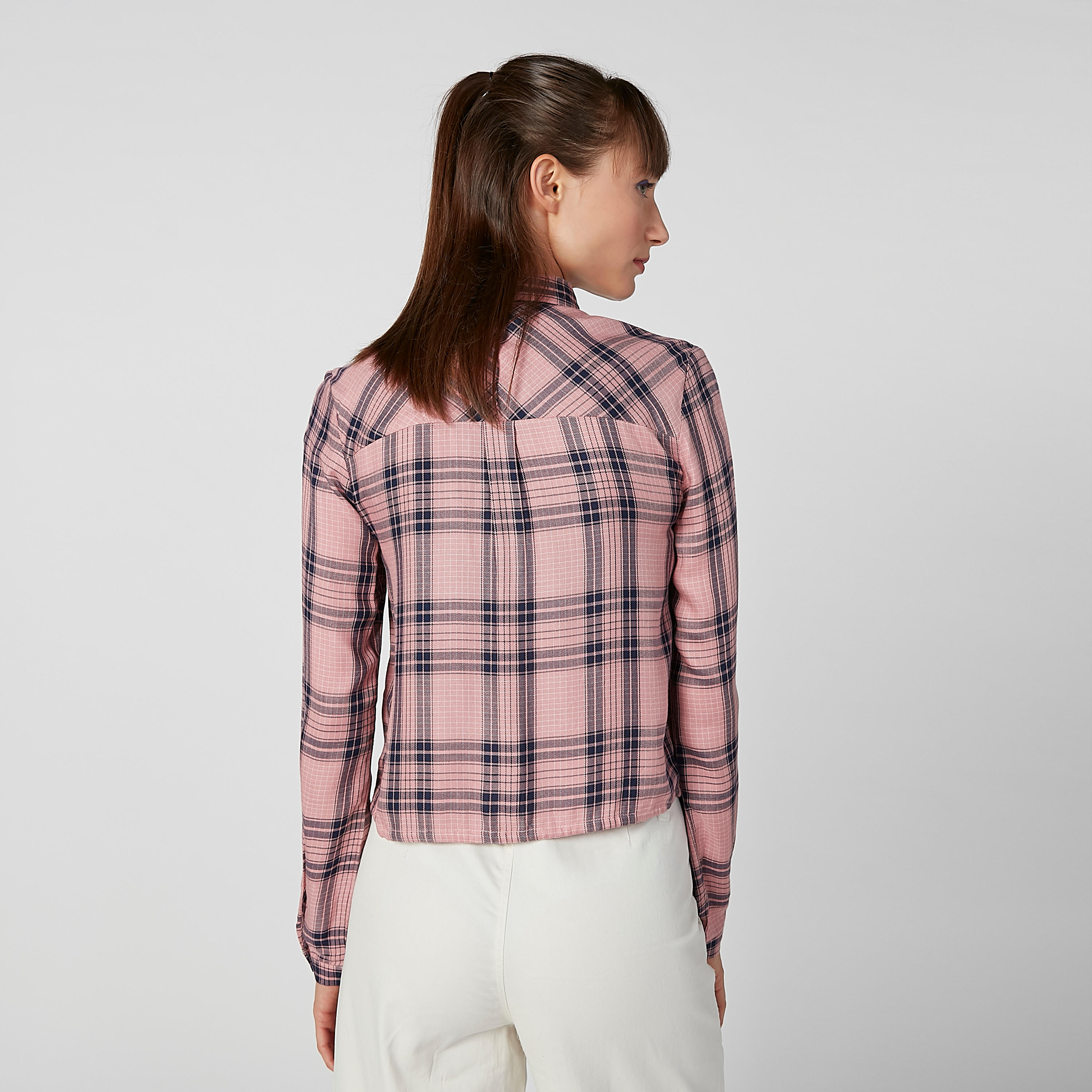 قميص كاروهات بأكمام طويلة وأربطة-women-clothing-shirtsandblouses-shirts-image-3