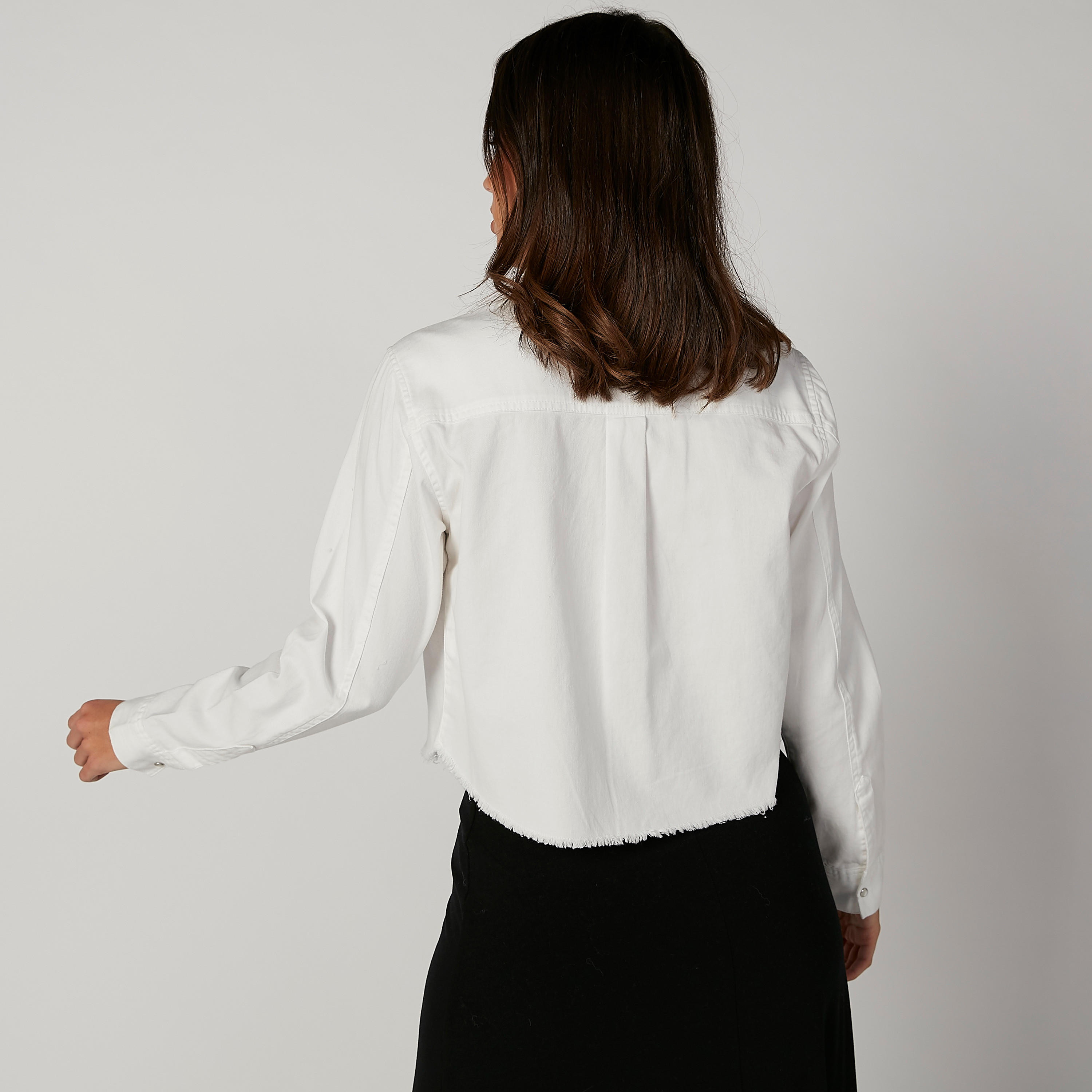 Lee Cooper Plain Shirt with Long Sleeves and Flap Pockets-women-clothing-shirtsandblouses-shirts-image-3