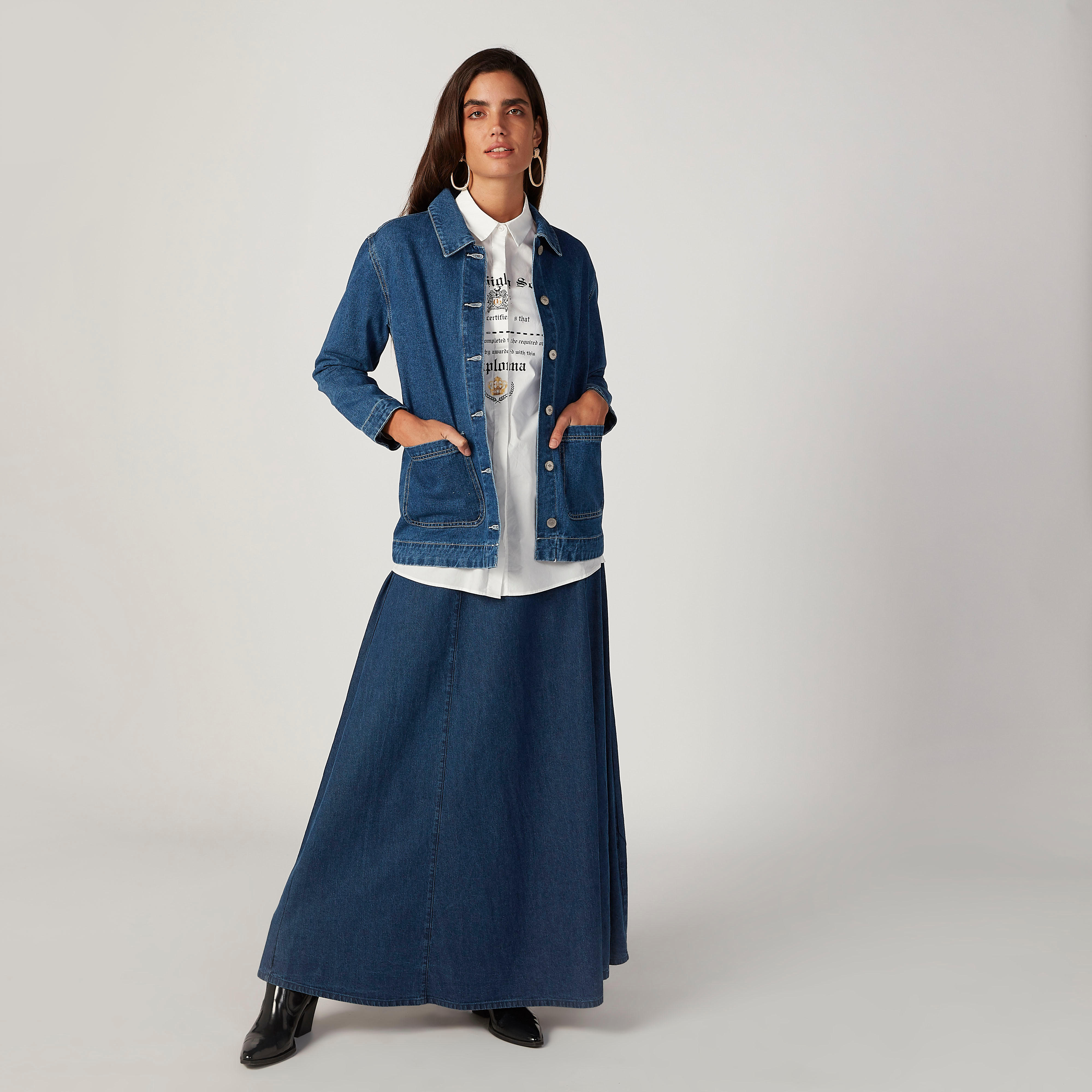 جاكيت دينم بأكمام طويلة وجيوب من خامات مستدامة-women-winterwear-coatsandjackets-jackets-image-2