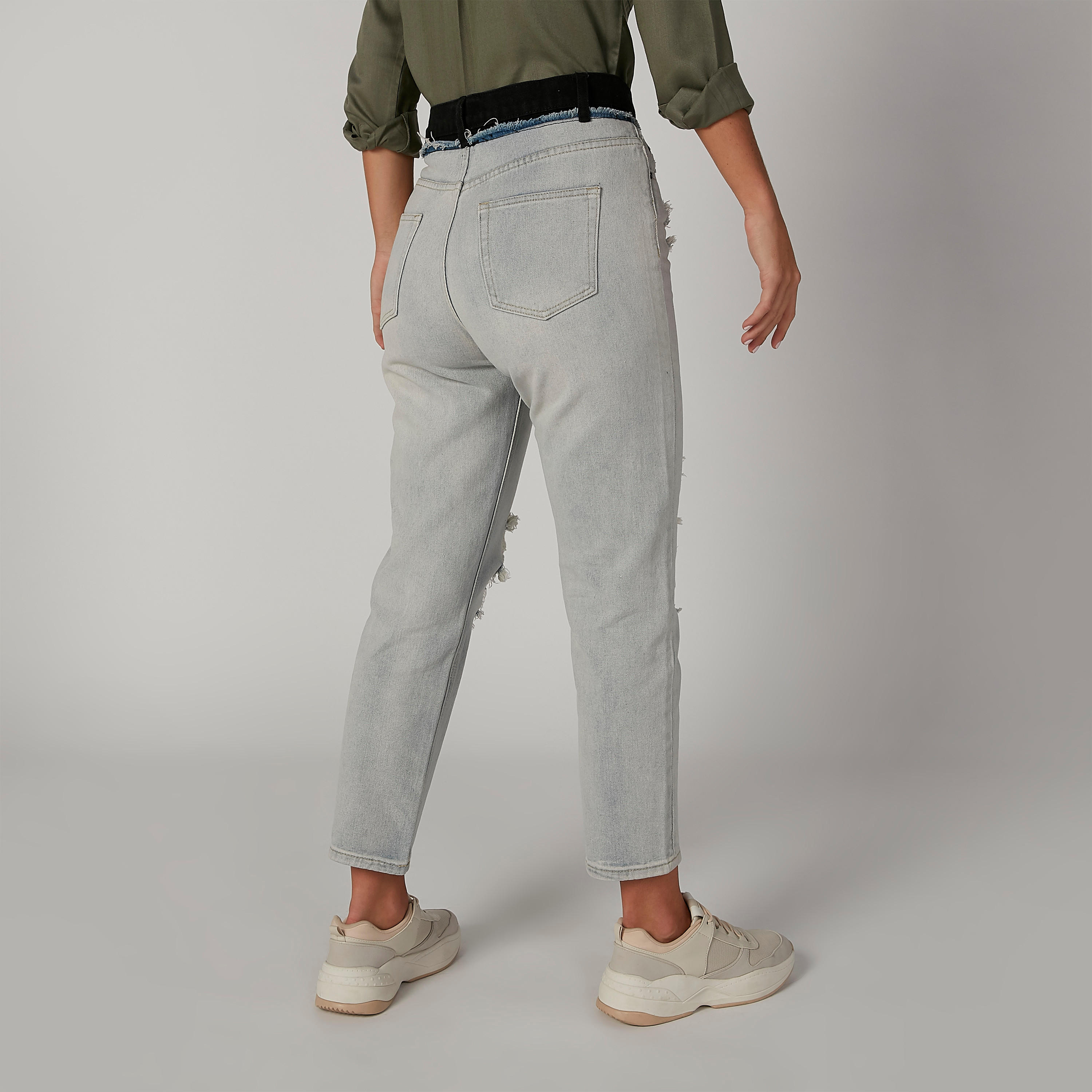 بنطلون جينز مستدام بقصّة سكيني ممزّق بخصر متوسط الارتفاع وجيوب-women-clothing-bottoms-jeans-image-2