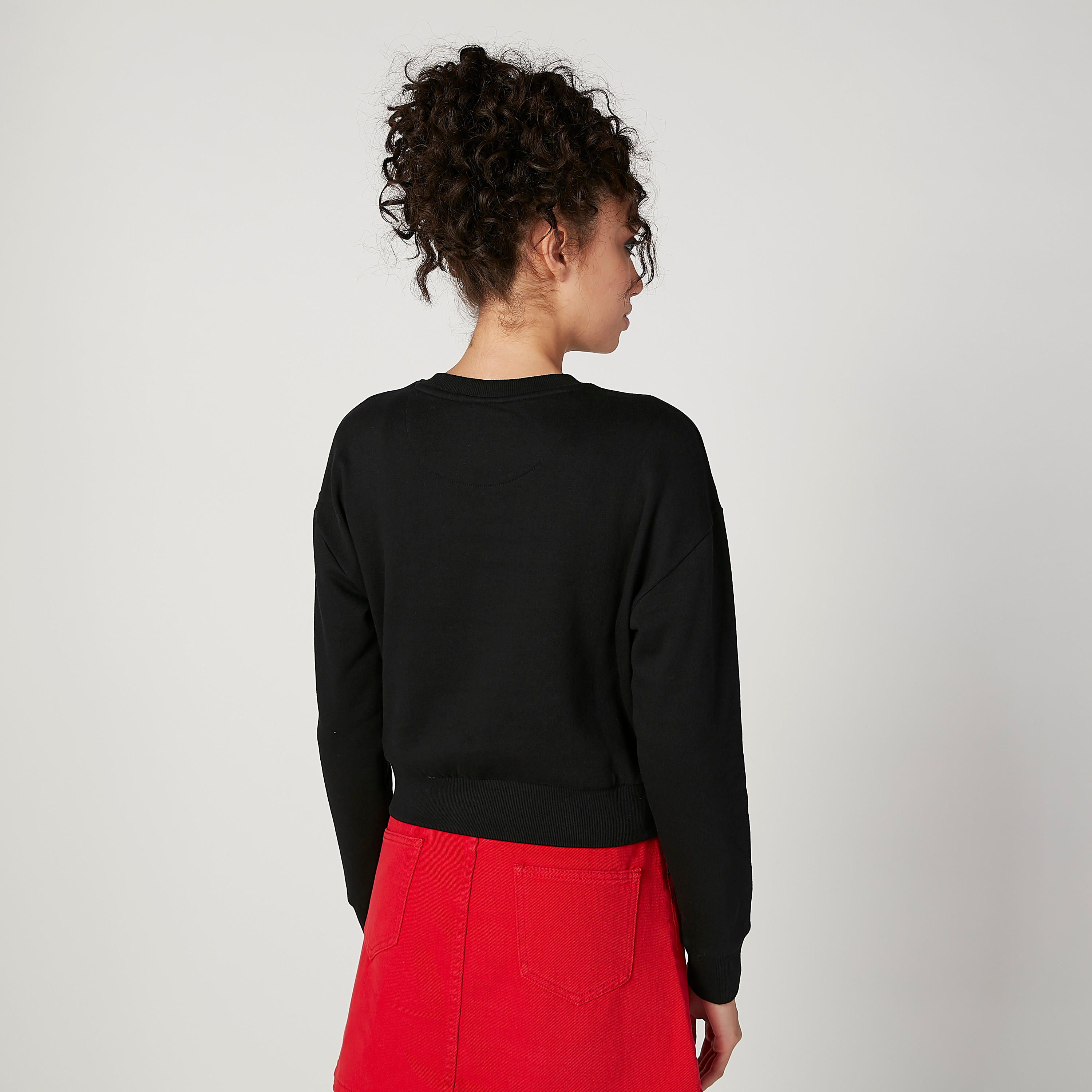 سويت شيرت مزيّن بياقة مستديرة وأكمام طويلة من لي كوبر-women-winterwear-hoodiesandsweatshirts-sweatshirts-image-3
