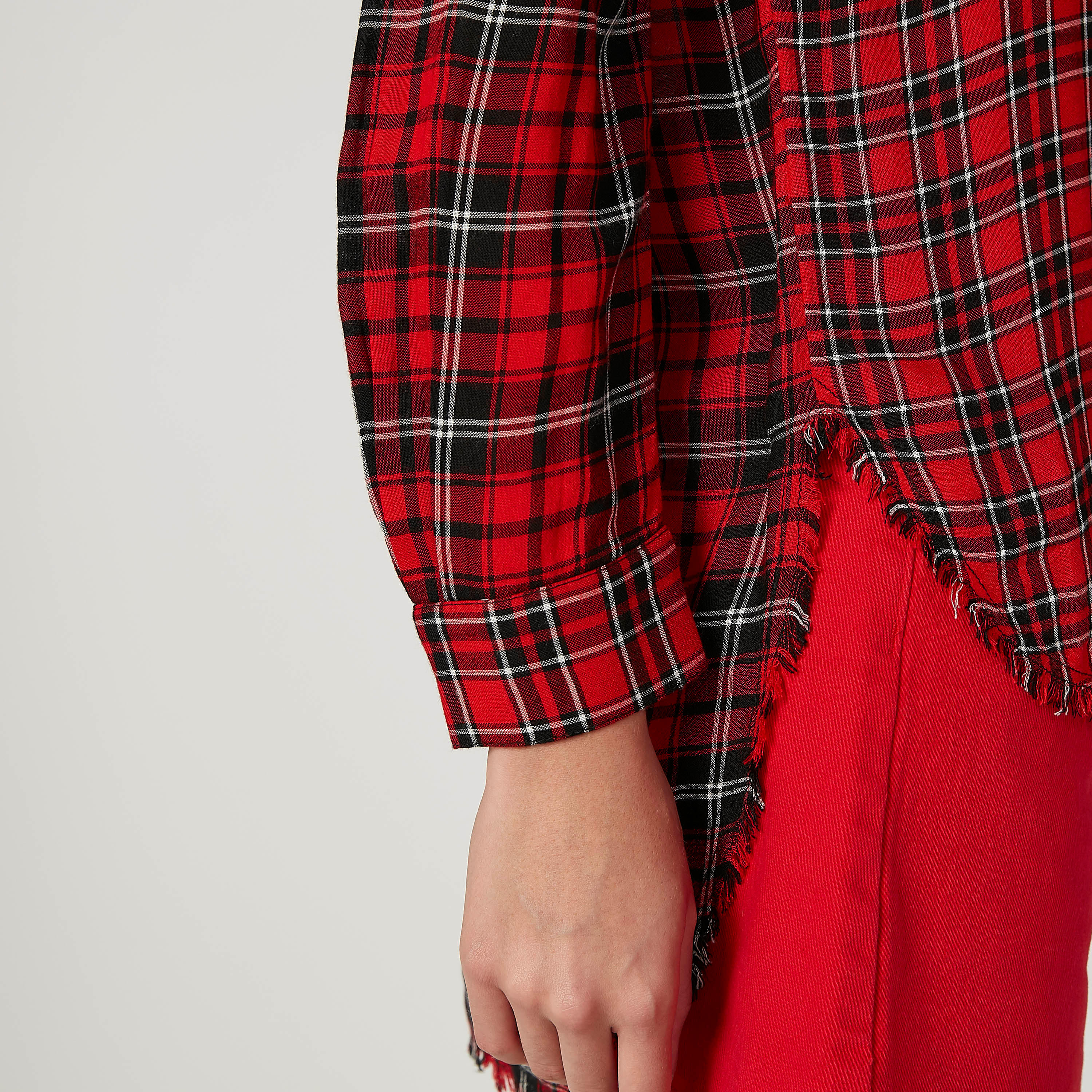 قميص مستدام كاروهات بأكمام طويلة وحواف غير مستوية-women-clothing-shirtsandblouses-shirts-image-2