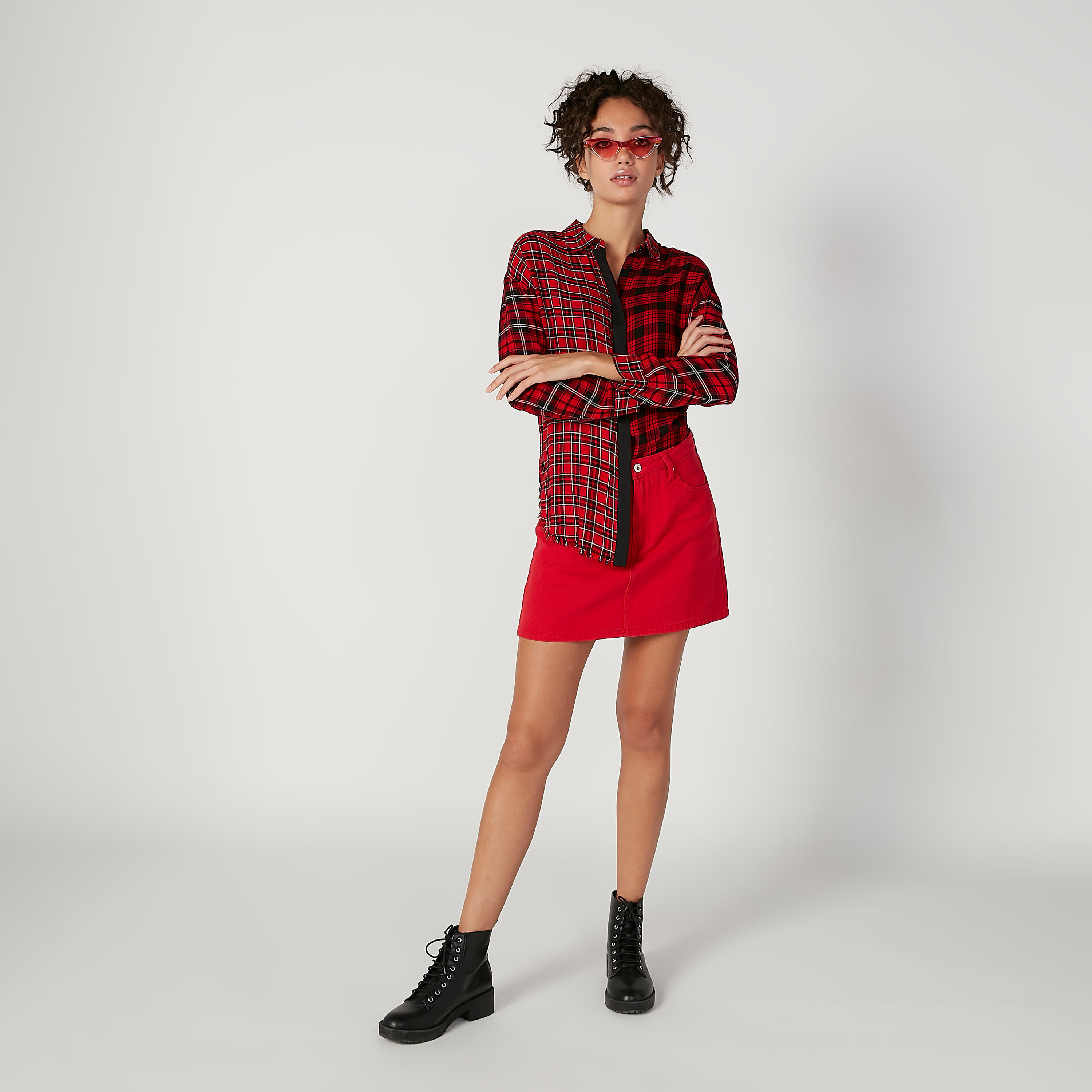 قميص مستدام كاروهات بأكمام طويلة وحواف غير مستوية-women-clothing-shirtsandblouses-shirts-image-5