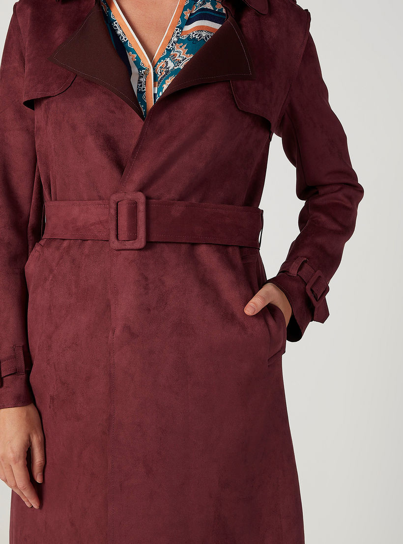 معطف طويل بارز الملمس بأكمام طويلة وجيوب من لي كوبر-women-clothing-coatsandjackets-coats-image-3