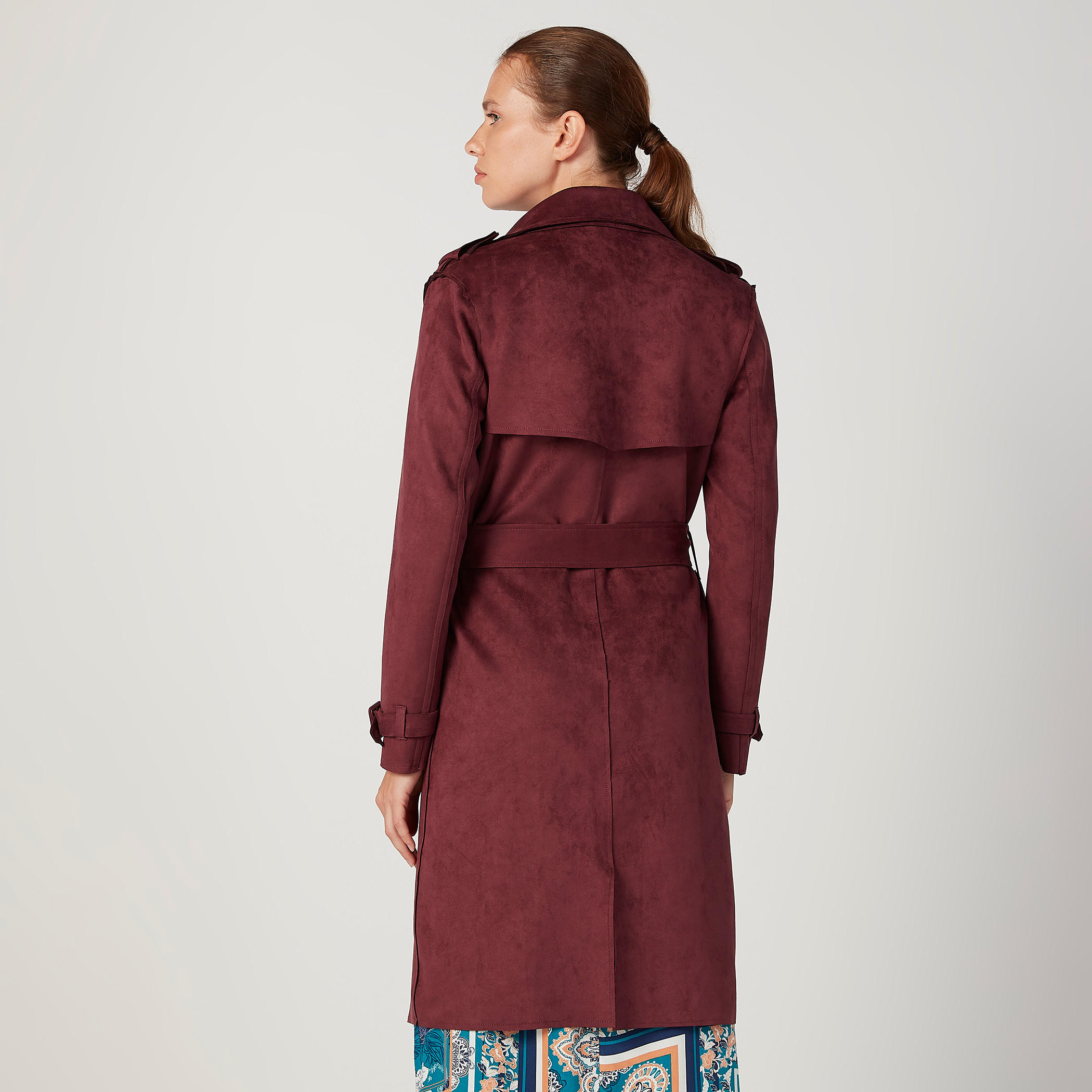 معطف طويل بارز الملمس بأكمام طويلة وجيوب من لي كوبر-women-clothing-coatsandjackets-coats-image-4