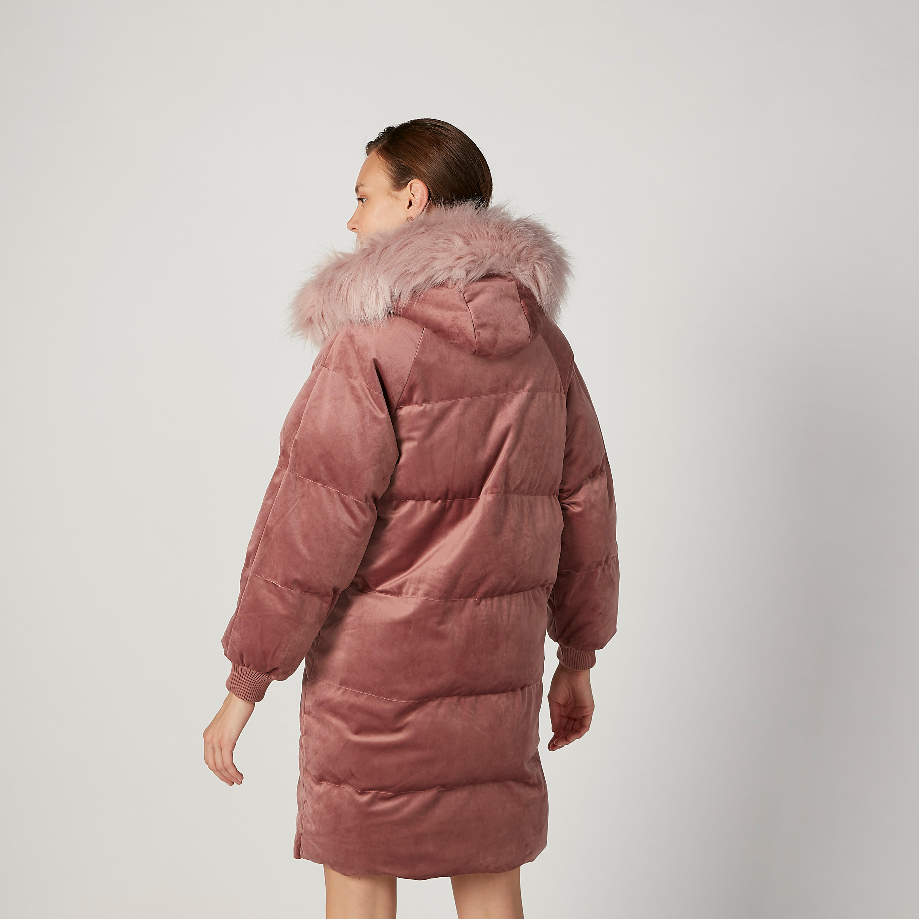 جاكيت مستدام باركا بارز الملمس بأكمام طويلة وقبعة من لي كوبر-women-winterwear-coatsandjackets-jackets-image-4