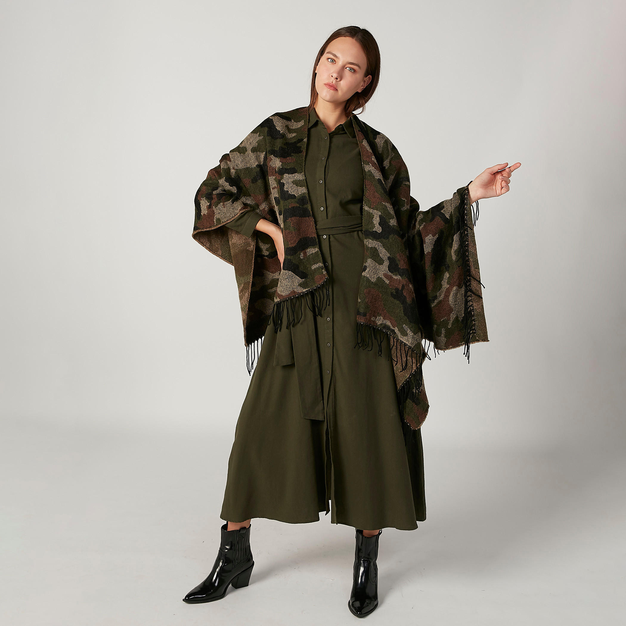Lee Cooper Camouflage Printed Scarf with Fringes-women-clothingaccessories-scarves-image-2