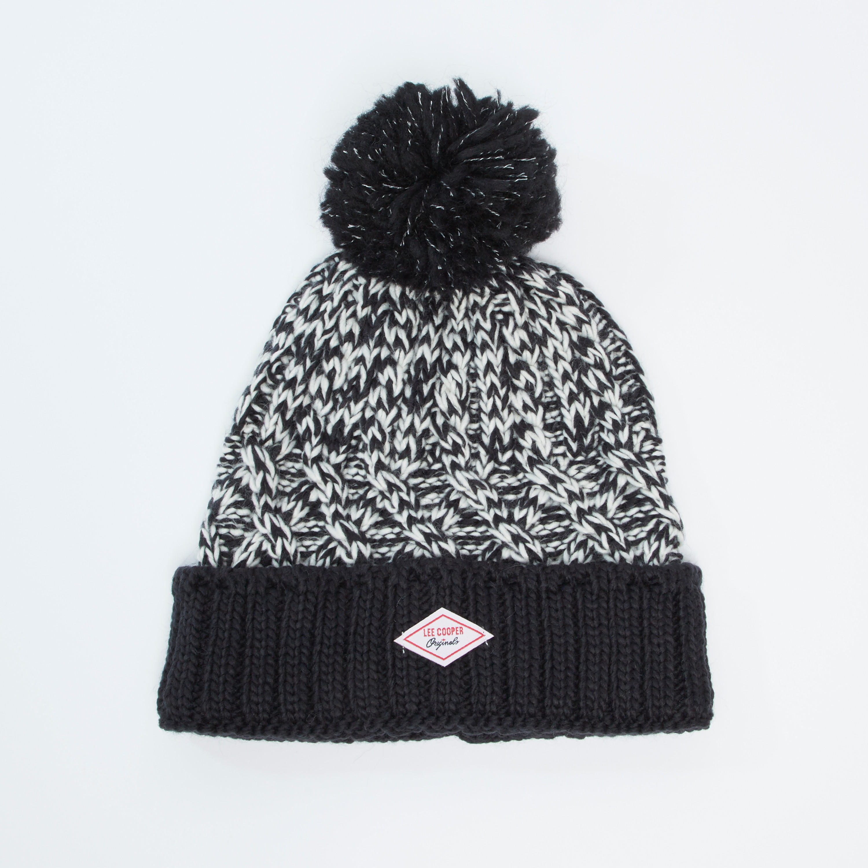 Lee Cooper Textured Beanie Cap with Applique Detail-women-clothingaccessories-capsandhats-image-1