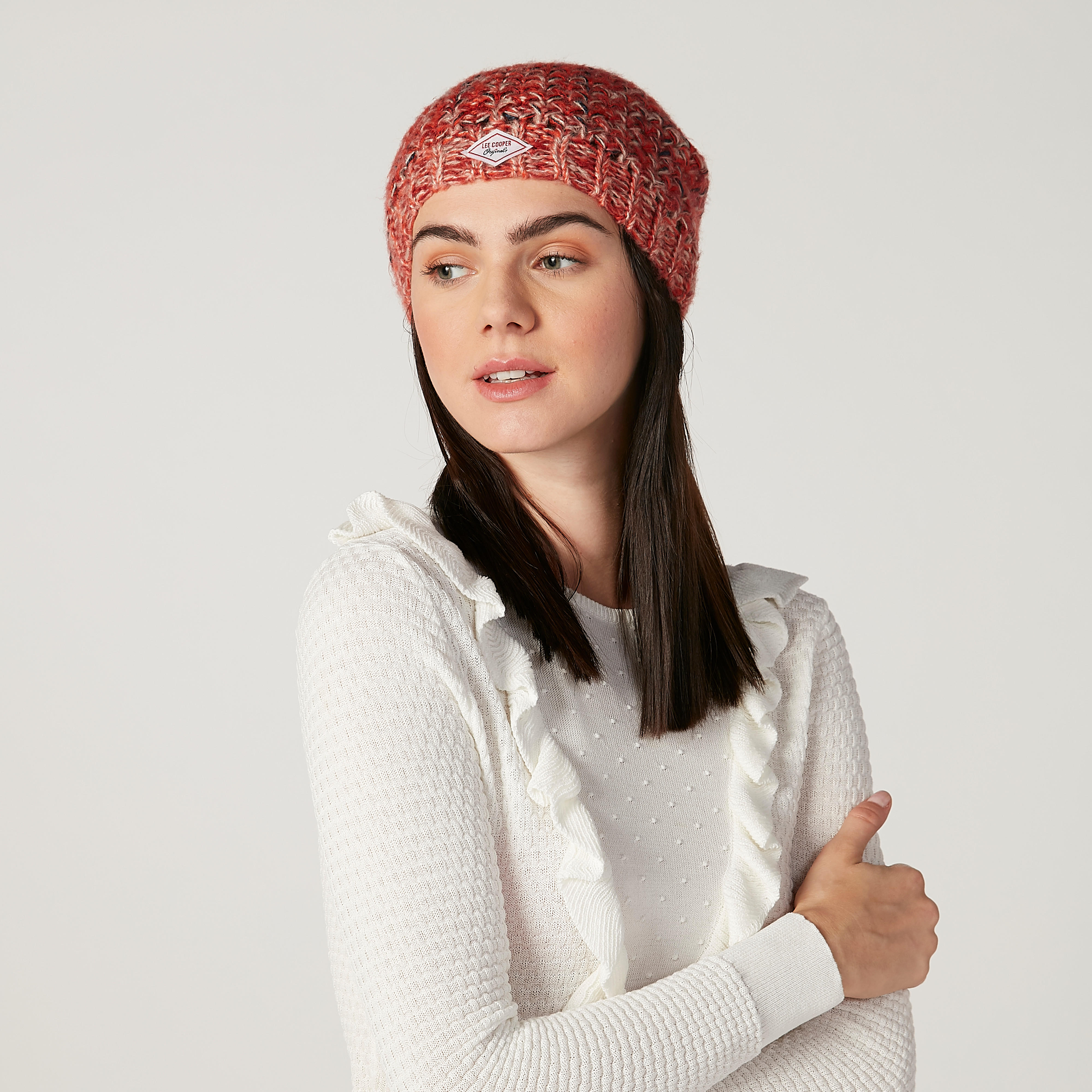 كاب بيني بارز الملمس من لي كوبر-women-clothingaccessories-capsandhats-image-2