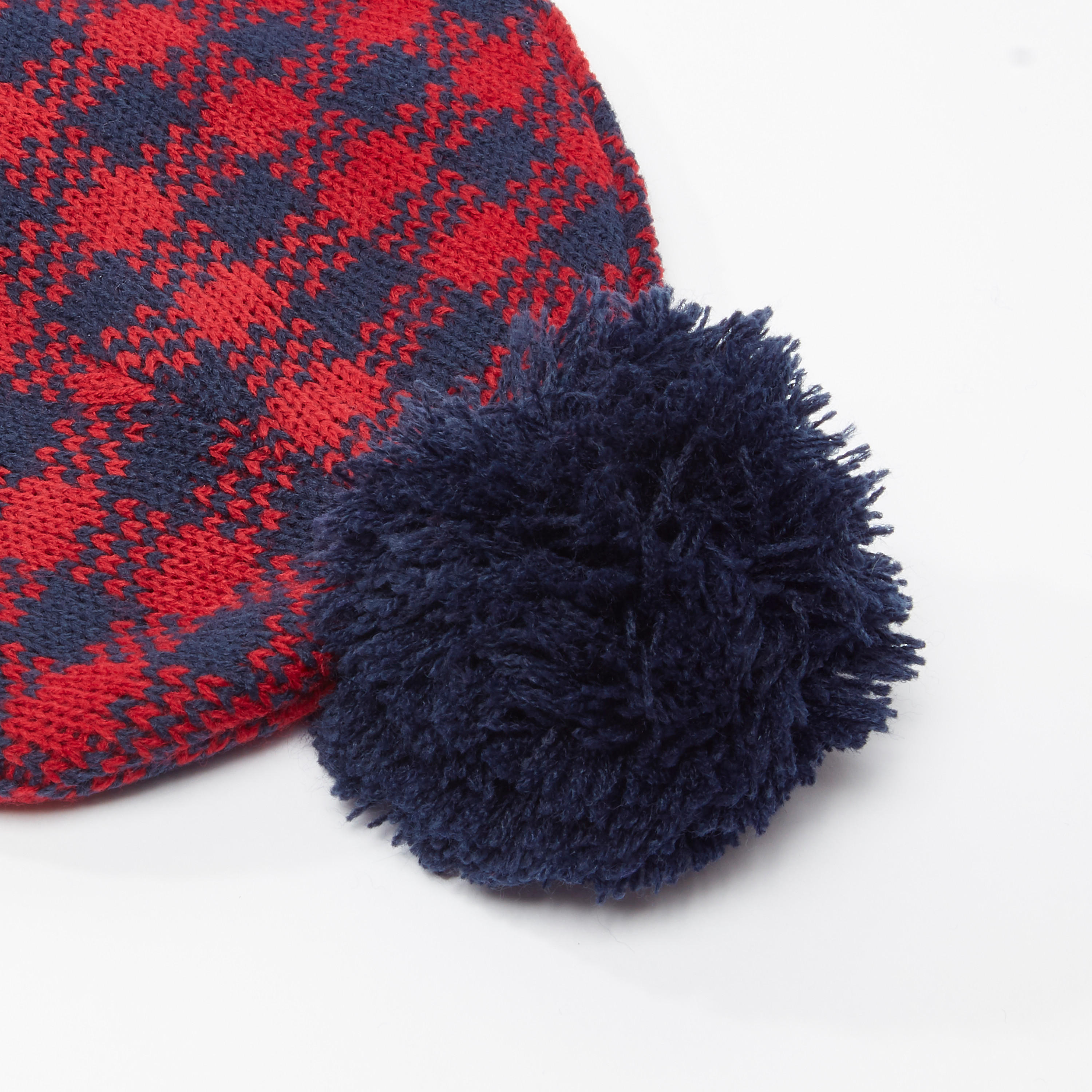 قبعة بيني كاروهات بتزيينات من لي كوبر-women-clothingaccessories-capsandhats-image-3