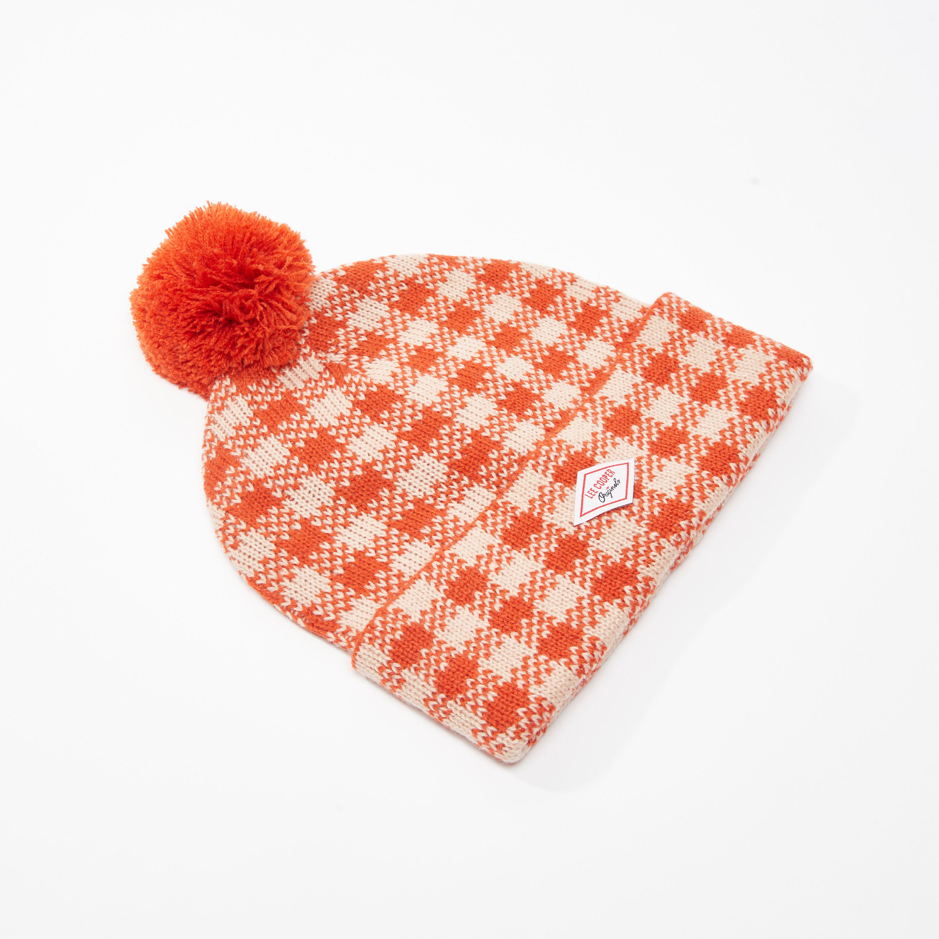 كاب بيني بارز الملمس مزين بكرات بوم بوم من لي كوبر-women-clothingaccessories-capsandhats-image-3